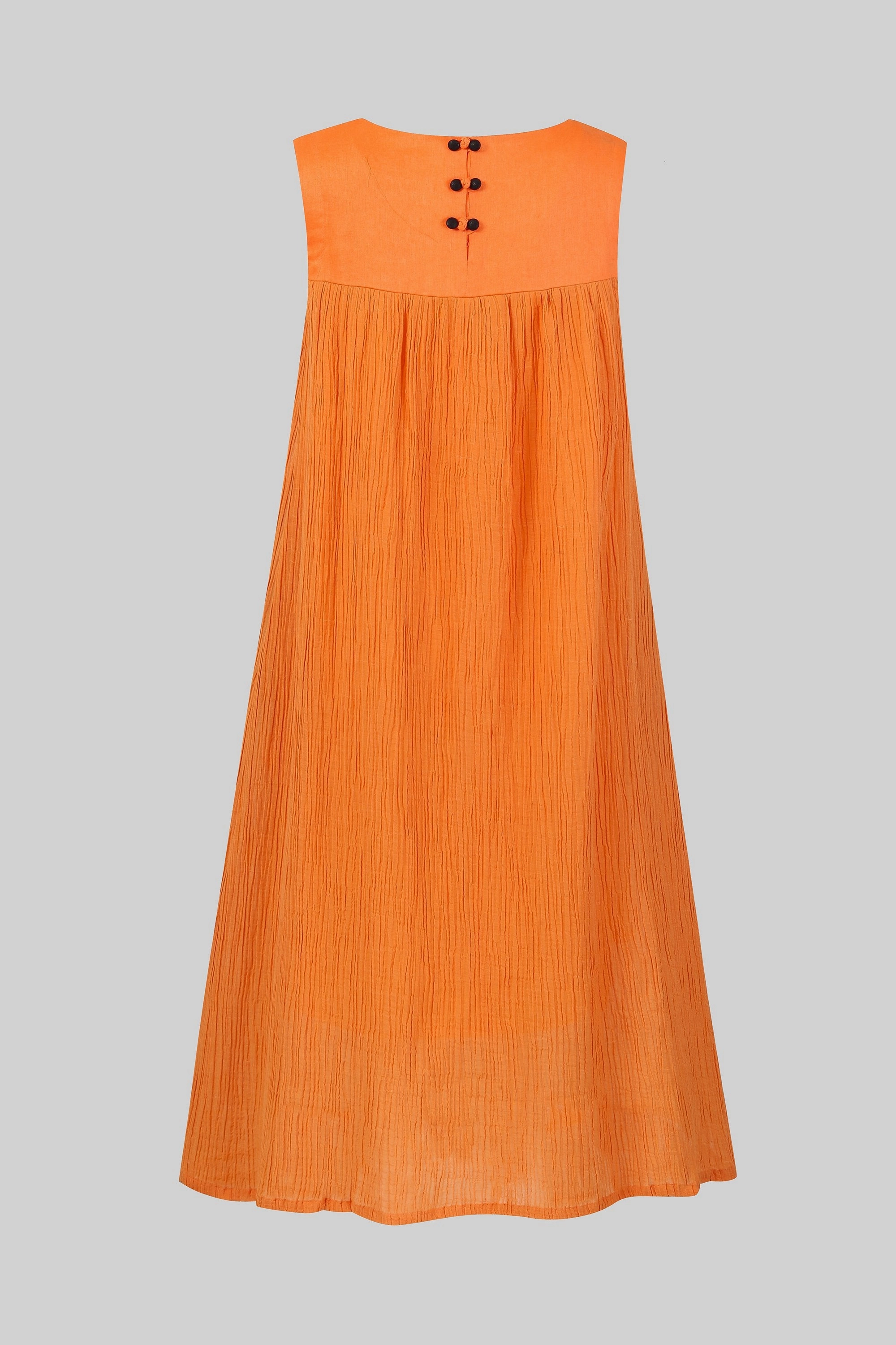 Mandarin Orange 44 |  sleeveless dress Quick Dry Fabric Day Wear
