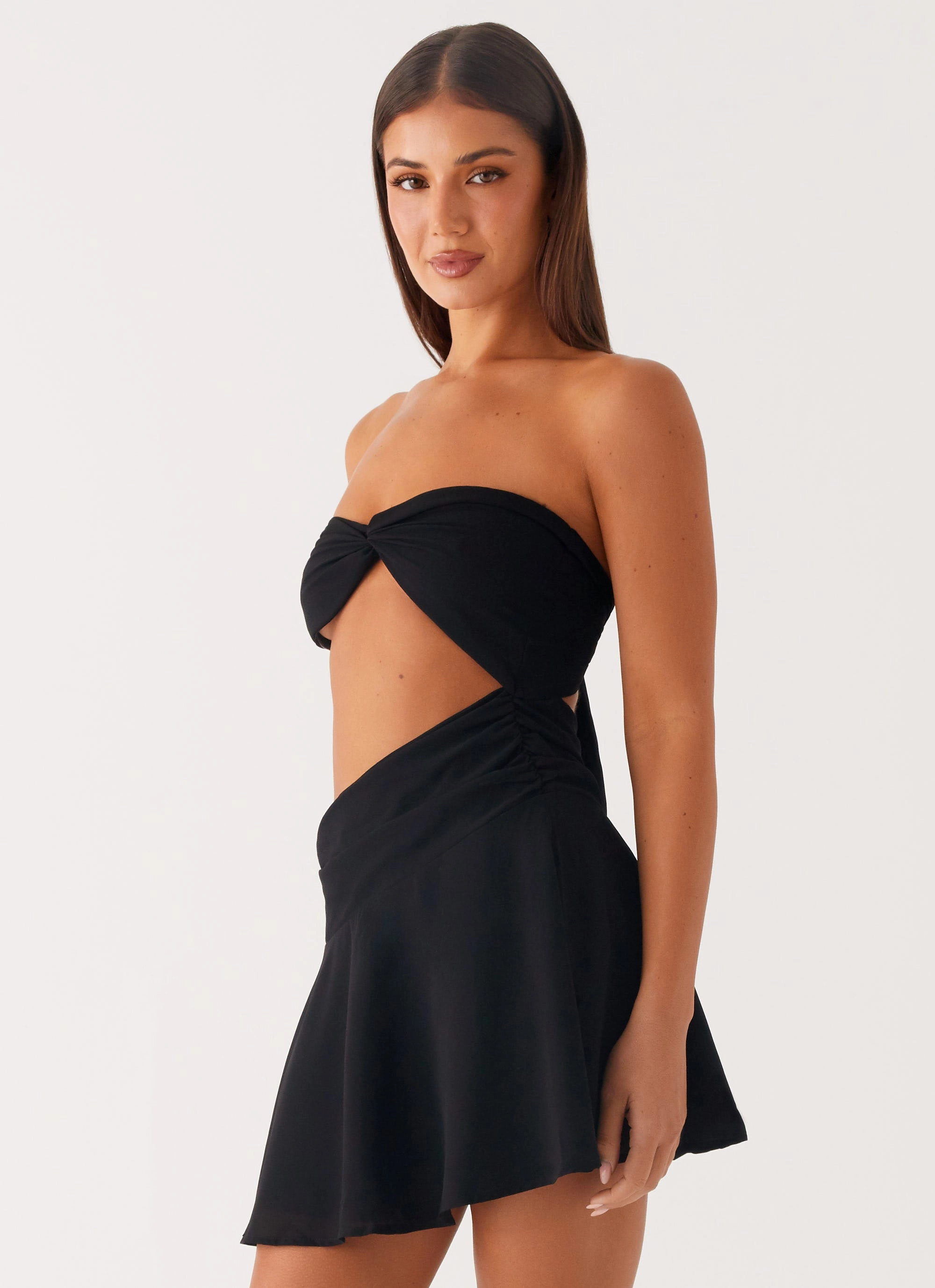 Chic Comfort Neutral Flow Marbella Mini Dress - Black
