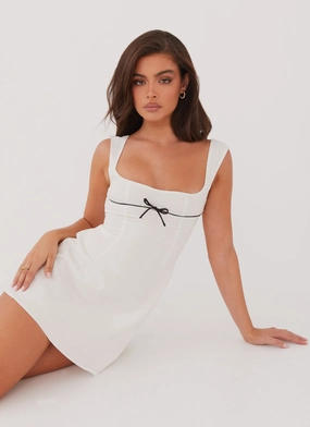 Cadence Mini Dress - White Clean Grace