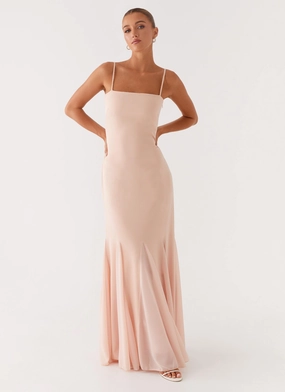 Marcelo Maxi Dress - Pink Curve-Enhancing