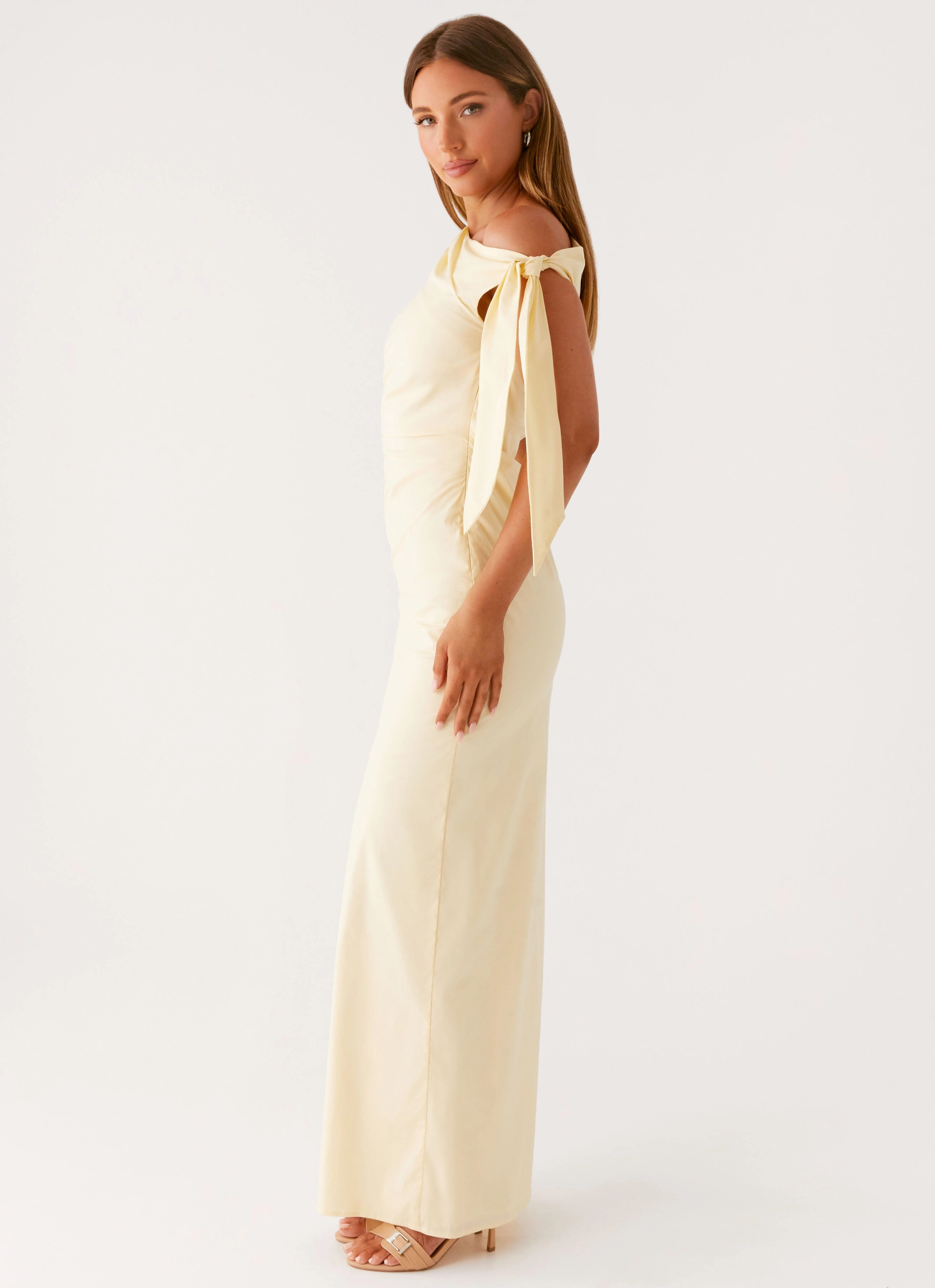 Marella Maxi Dress - Yellow Sheer Panel