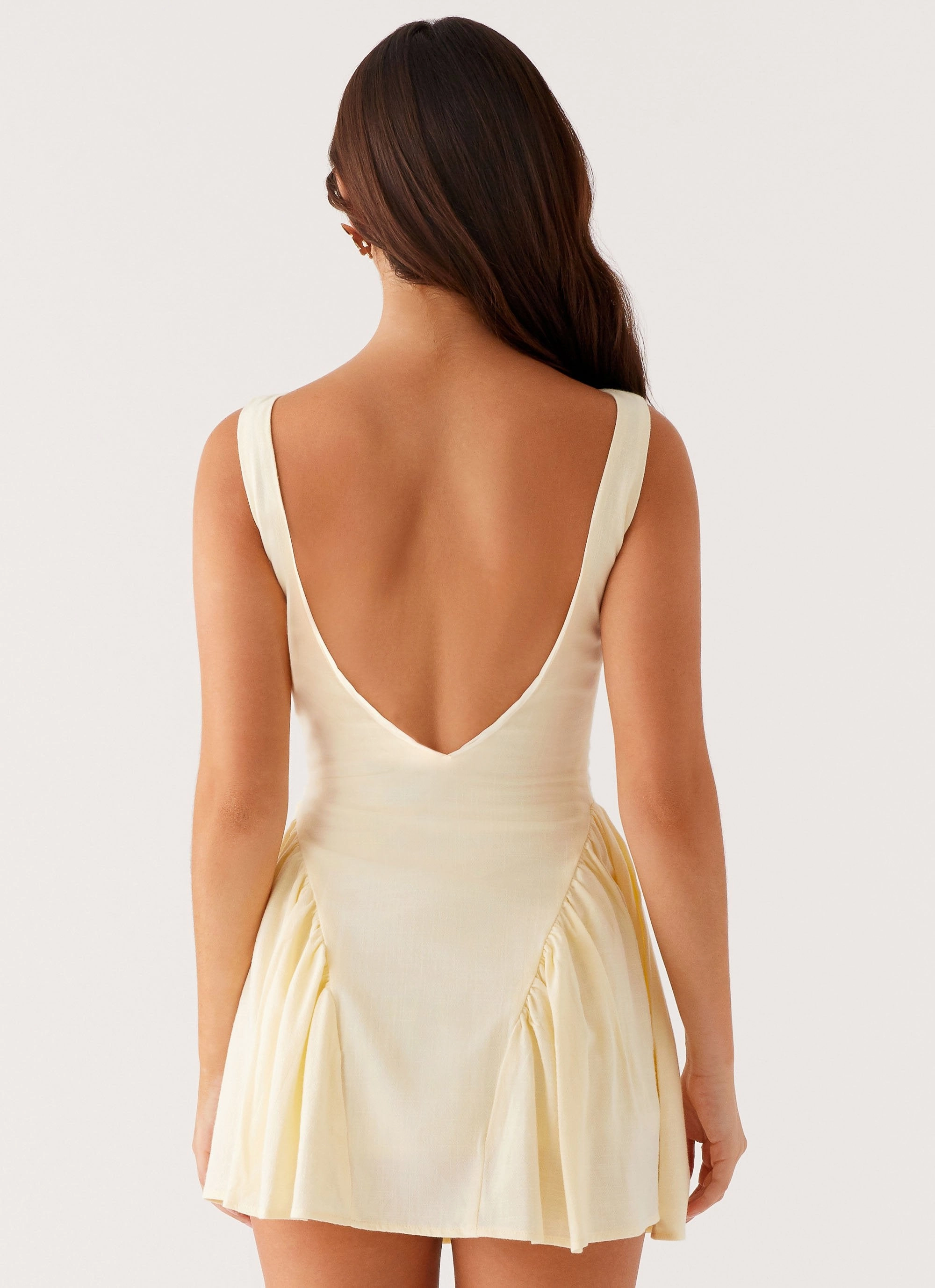 Grace Flow Urban Classic Margo Mini Dress - Pale Yellow