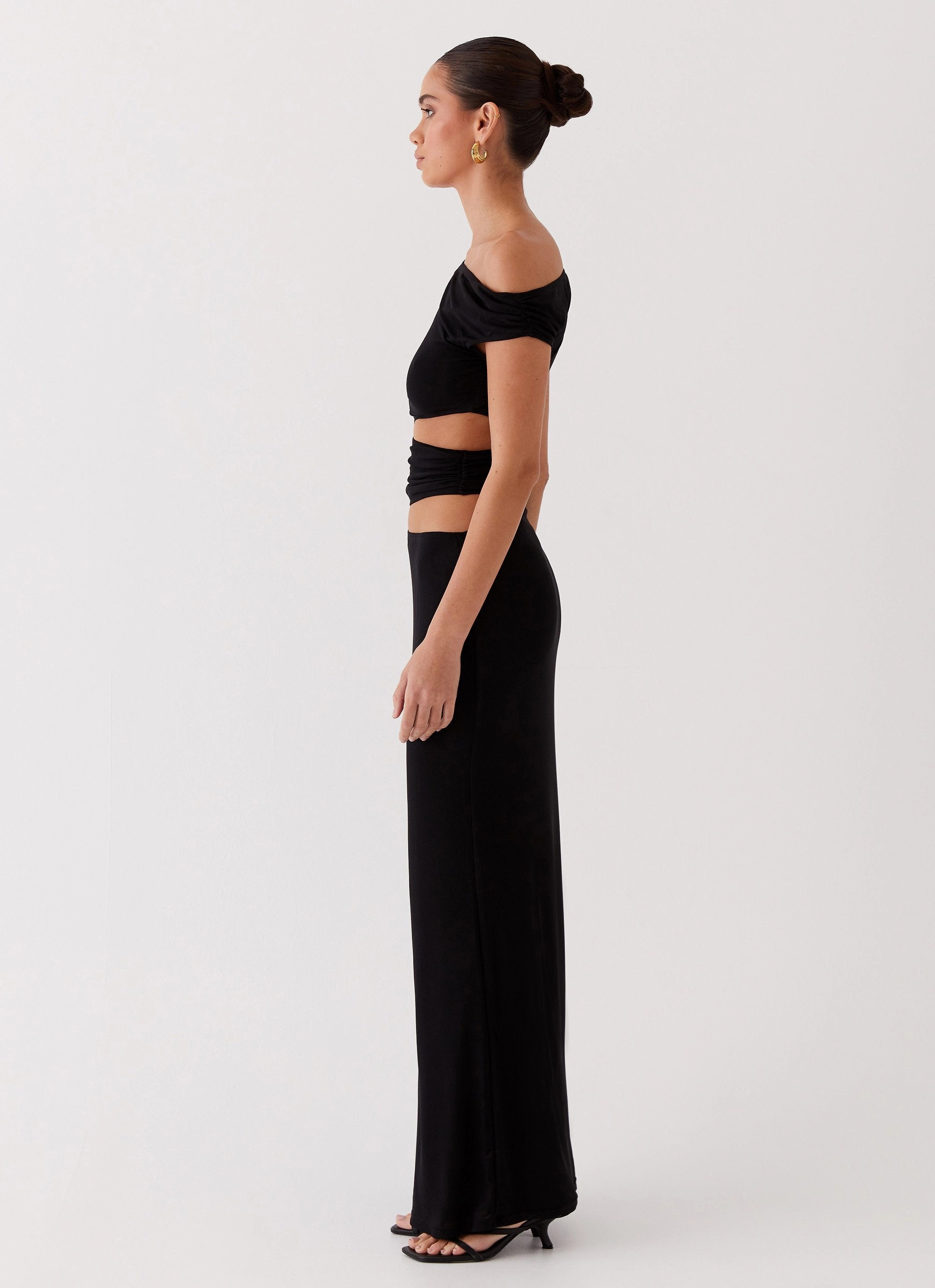 Margot One Shoulder Maxi Dress - Black Perfectly Styled