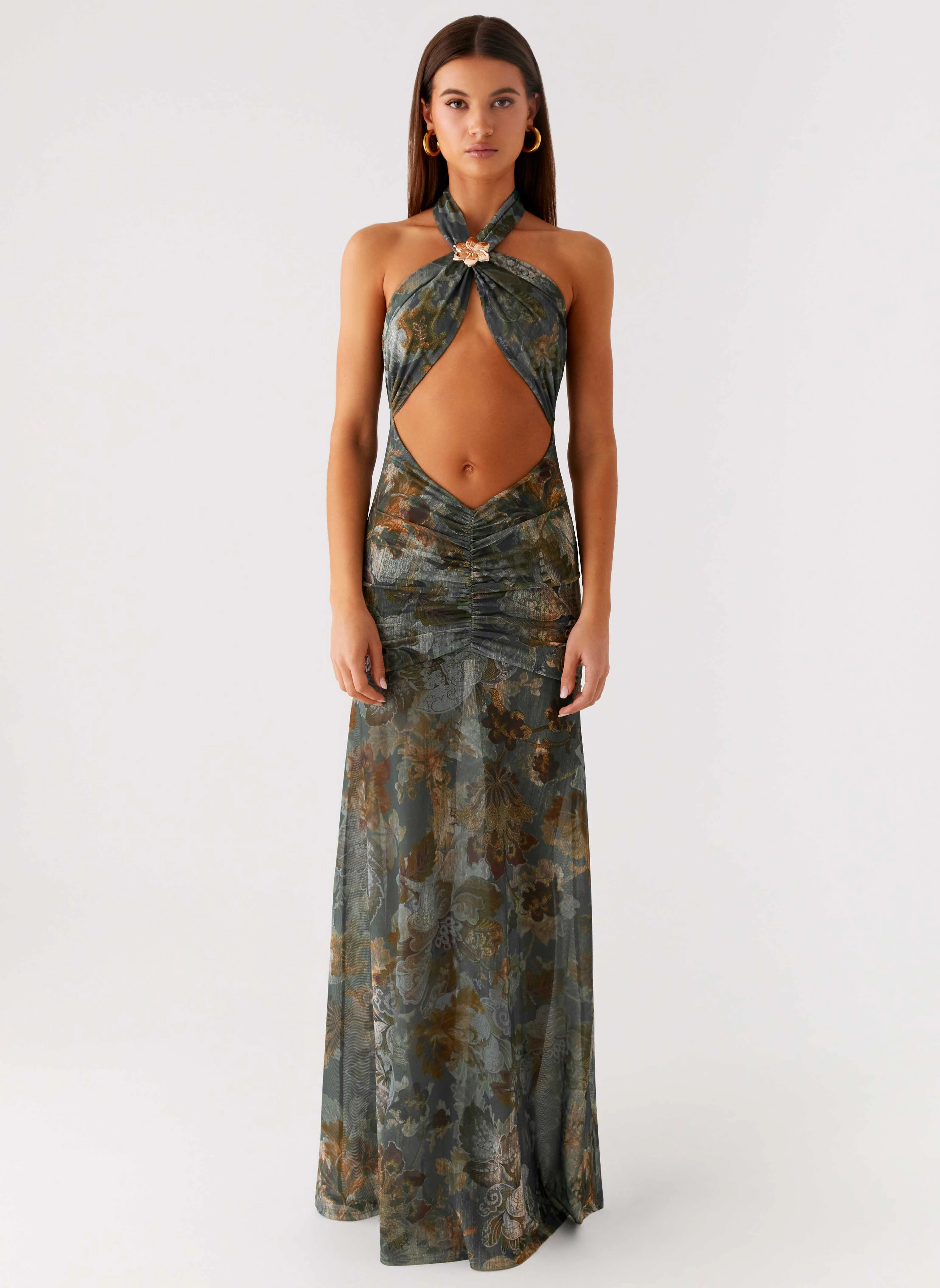 Comfy and Chic Pop Texture Mariam Maxi Dress - Vintage Blossom