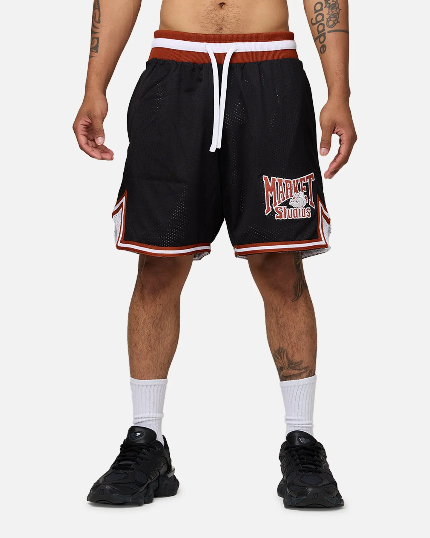 Market Dulldogs Mesh Shorts Black
