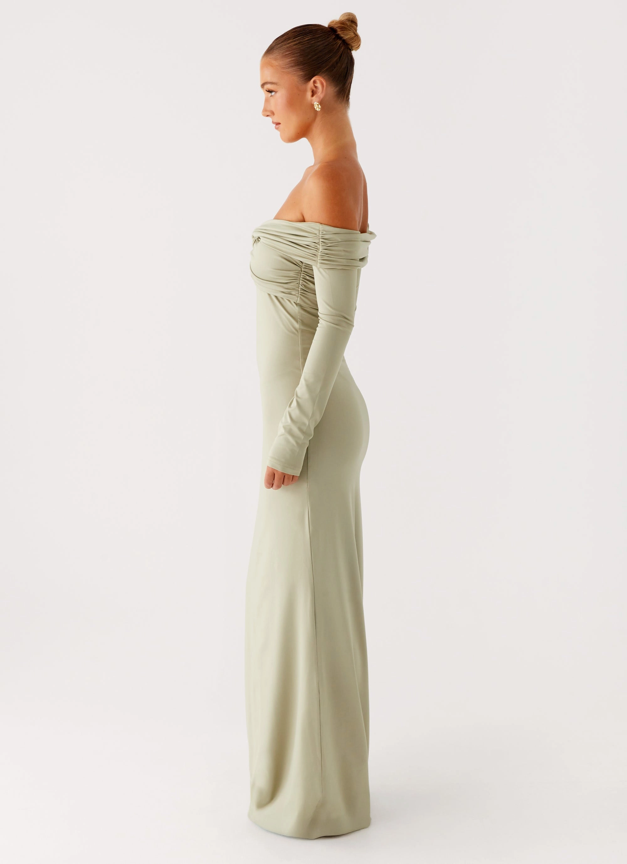 Mood Flex Marla Long Sleeve Maxi Dress - Sage
