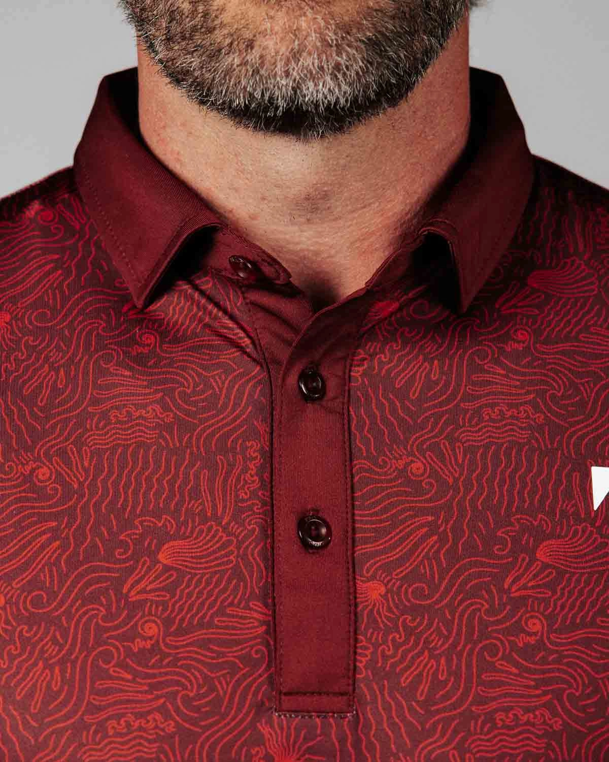 Maroon Ocean Spray Classic Polo WideNeckline Classic Hoodie