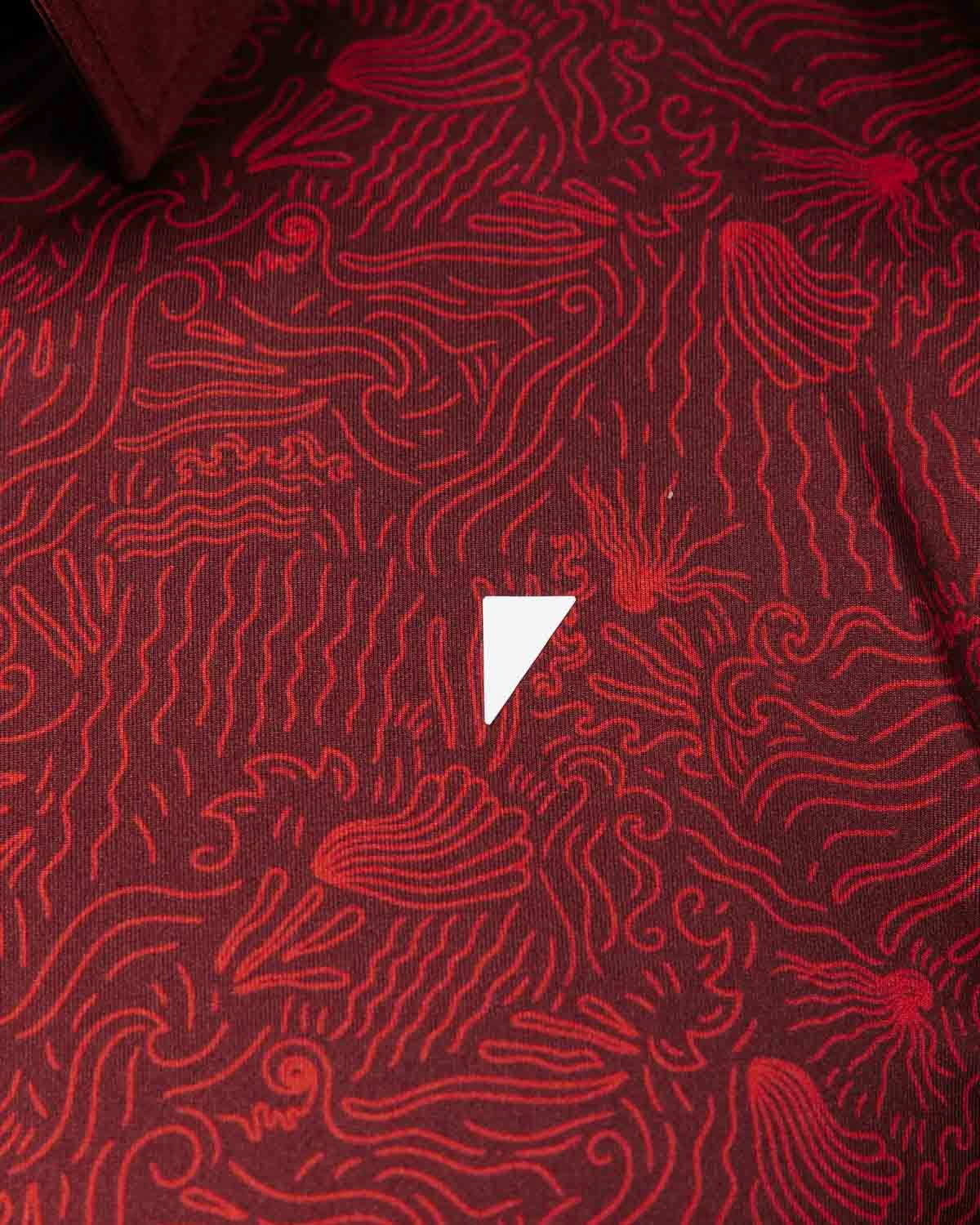 Maroon Ocean Spray Classic Polo AntiPilling Surface MidweightJersey