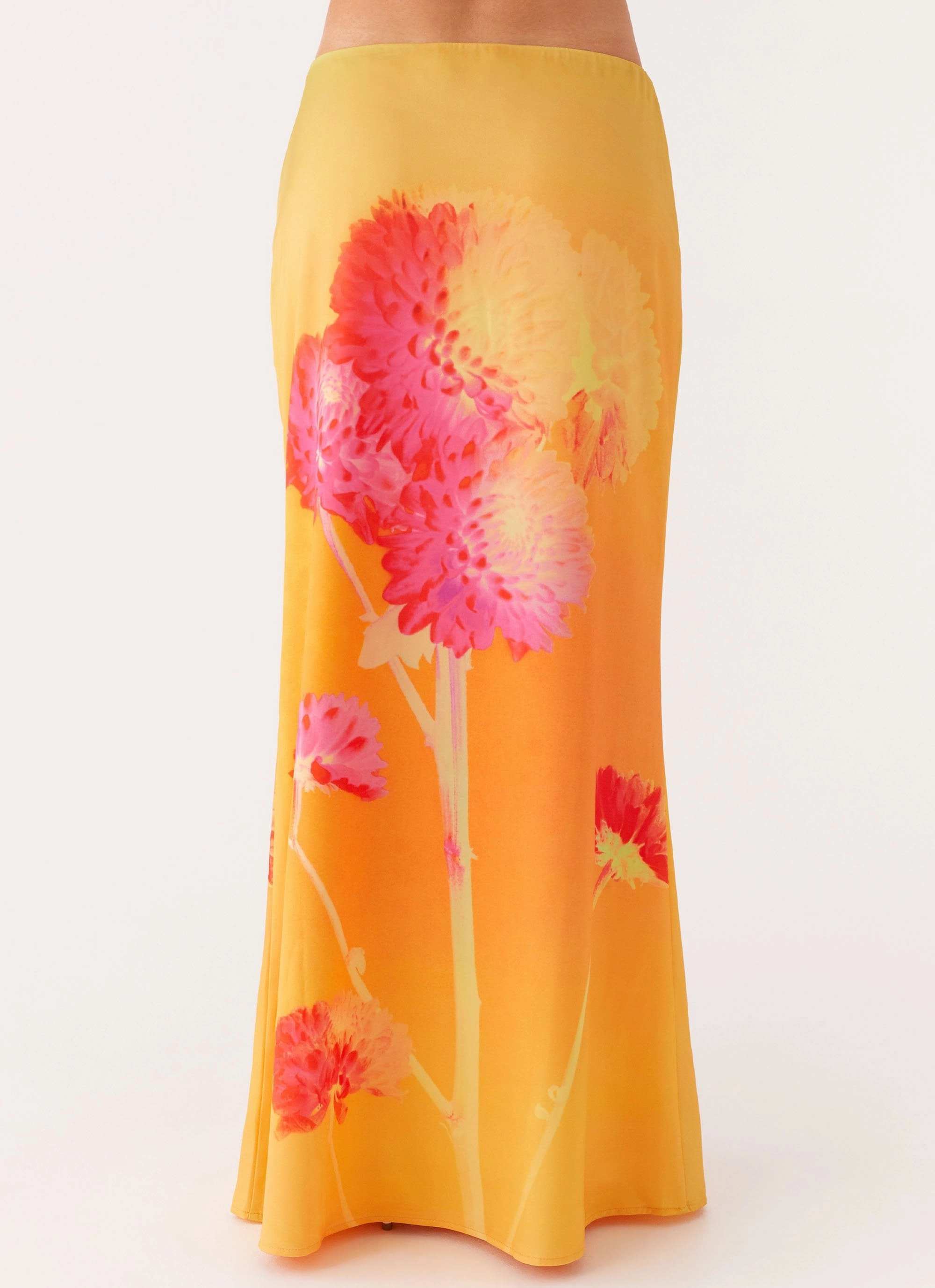 Marrakesh Maxi Skirt - Orange Floral BreathableMaterial