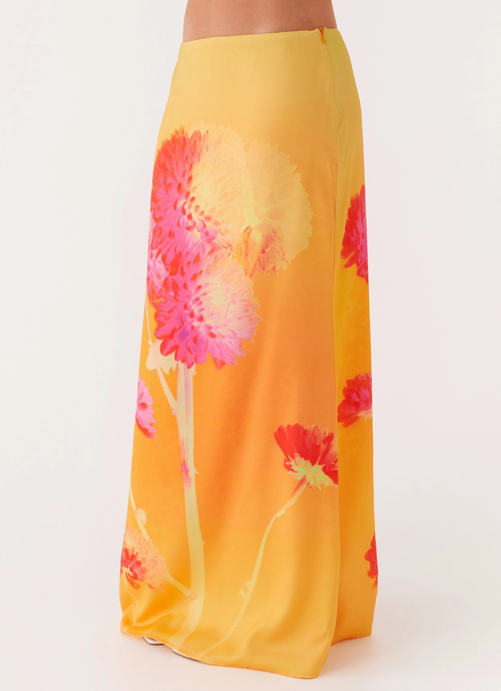 ThermalRegulatingLining Fit Comfort Marrakesh Maxi Skirt - Orange Floral