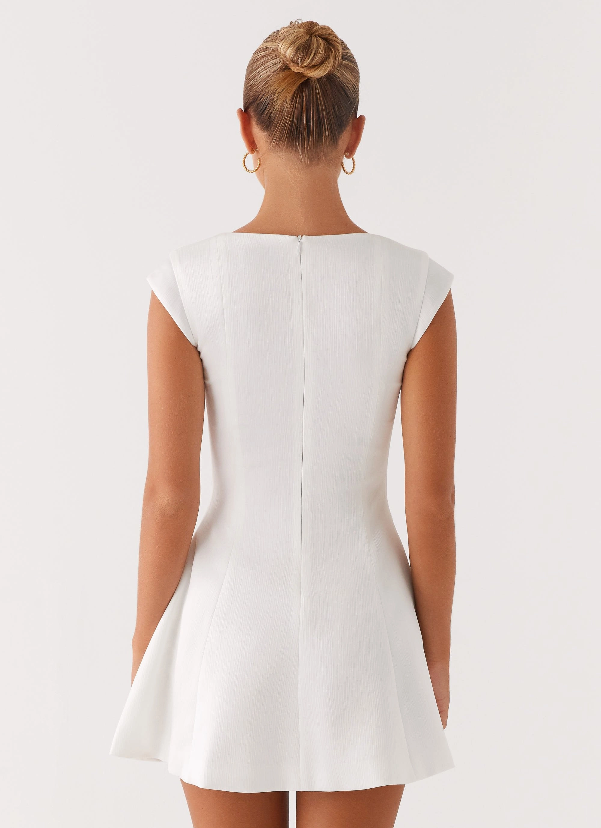 Maryjane Mini Dress - White Visual Balance