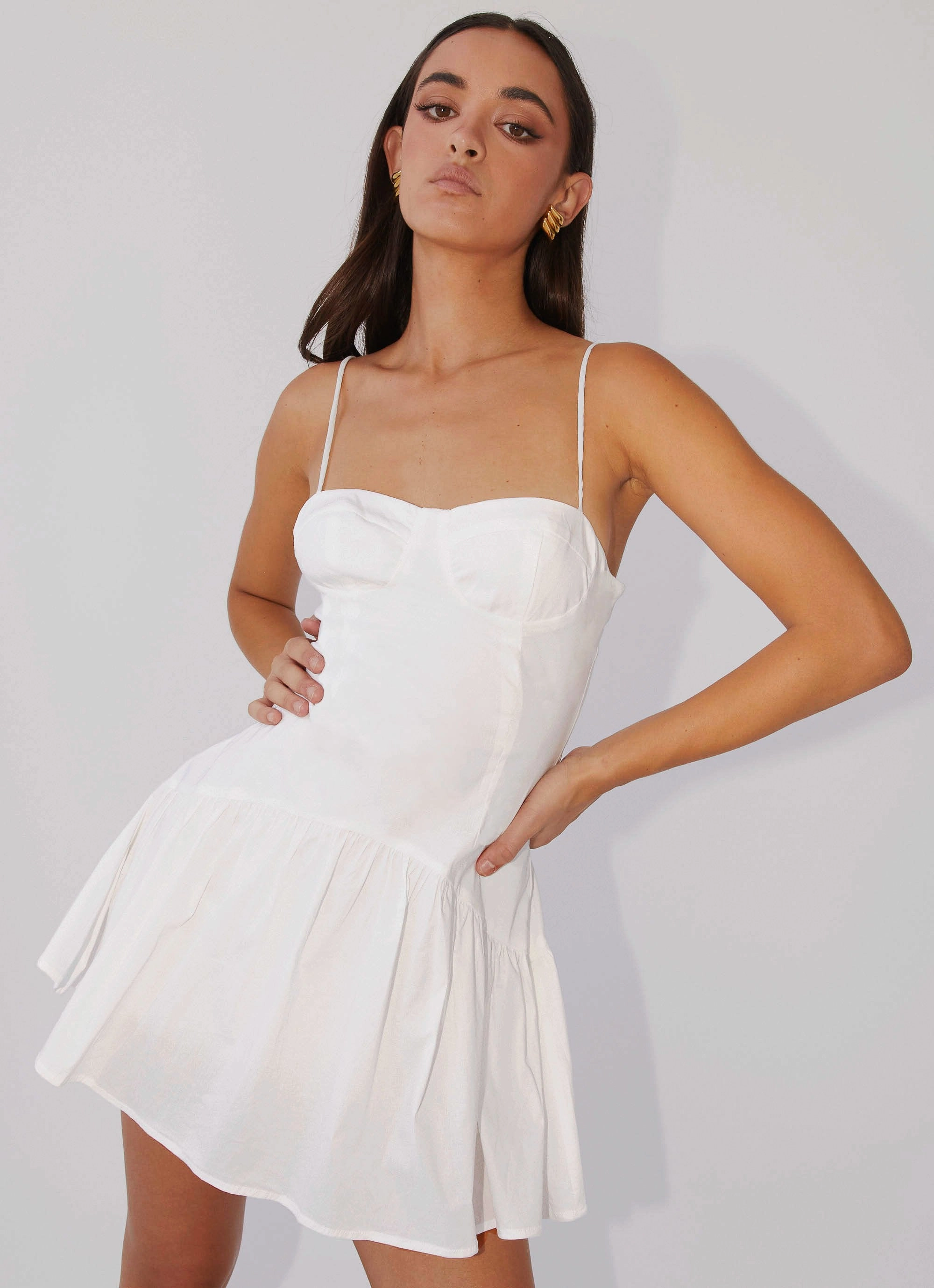 Elegant Simplicity Endless Summer Mini Dress - White