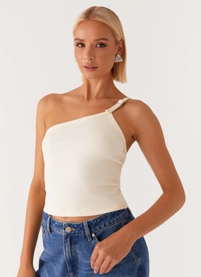 Sun Protective Fabric Mataya Buckle Top - Lemon