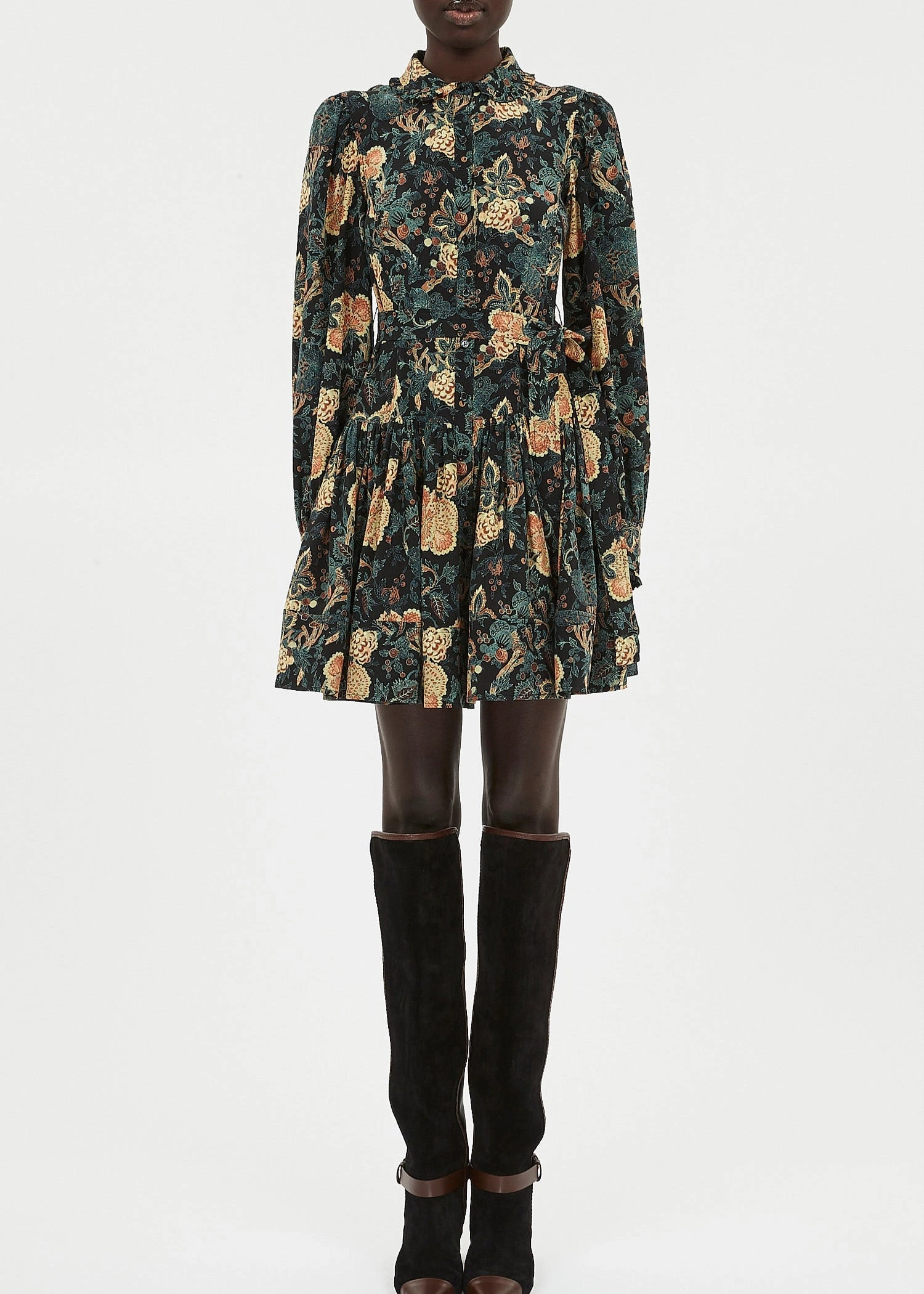 Ulla Johnson Simona SIlk Long Sleeve Mini Dress Day Magic