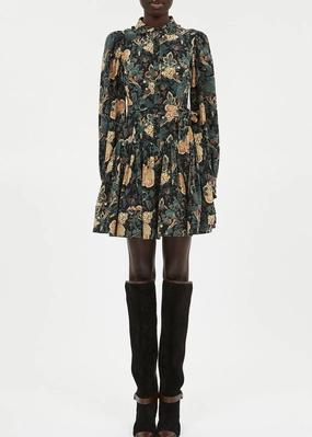 Ulla Johnson Simona SIlk Long Sleeve Mini Dress Day Magic
