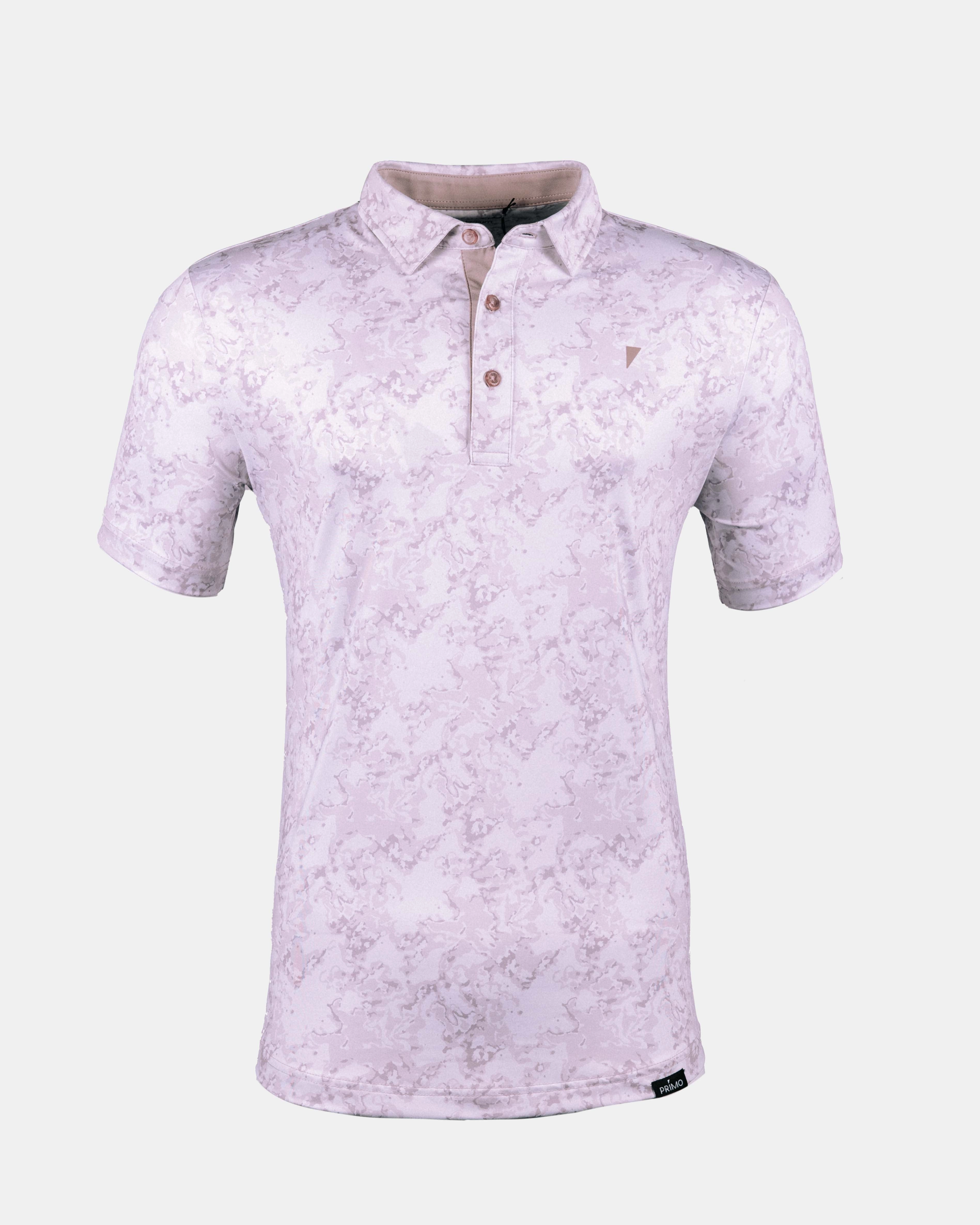 Reflective Accent Stripes OdorResistant Mauve Marble Classic Polo