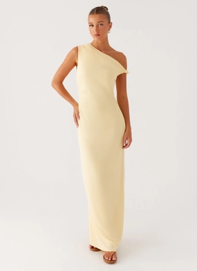 Mckenna Maxi Dress - Yellow Easy to Wear Happy Glow