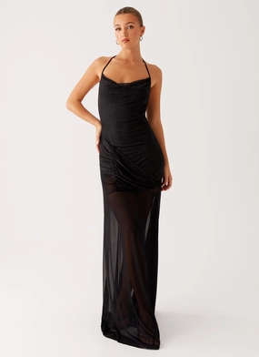 Fresh Form Gemstone-Detail Mckinley Maxi Dress - Black