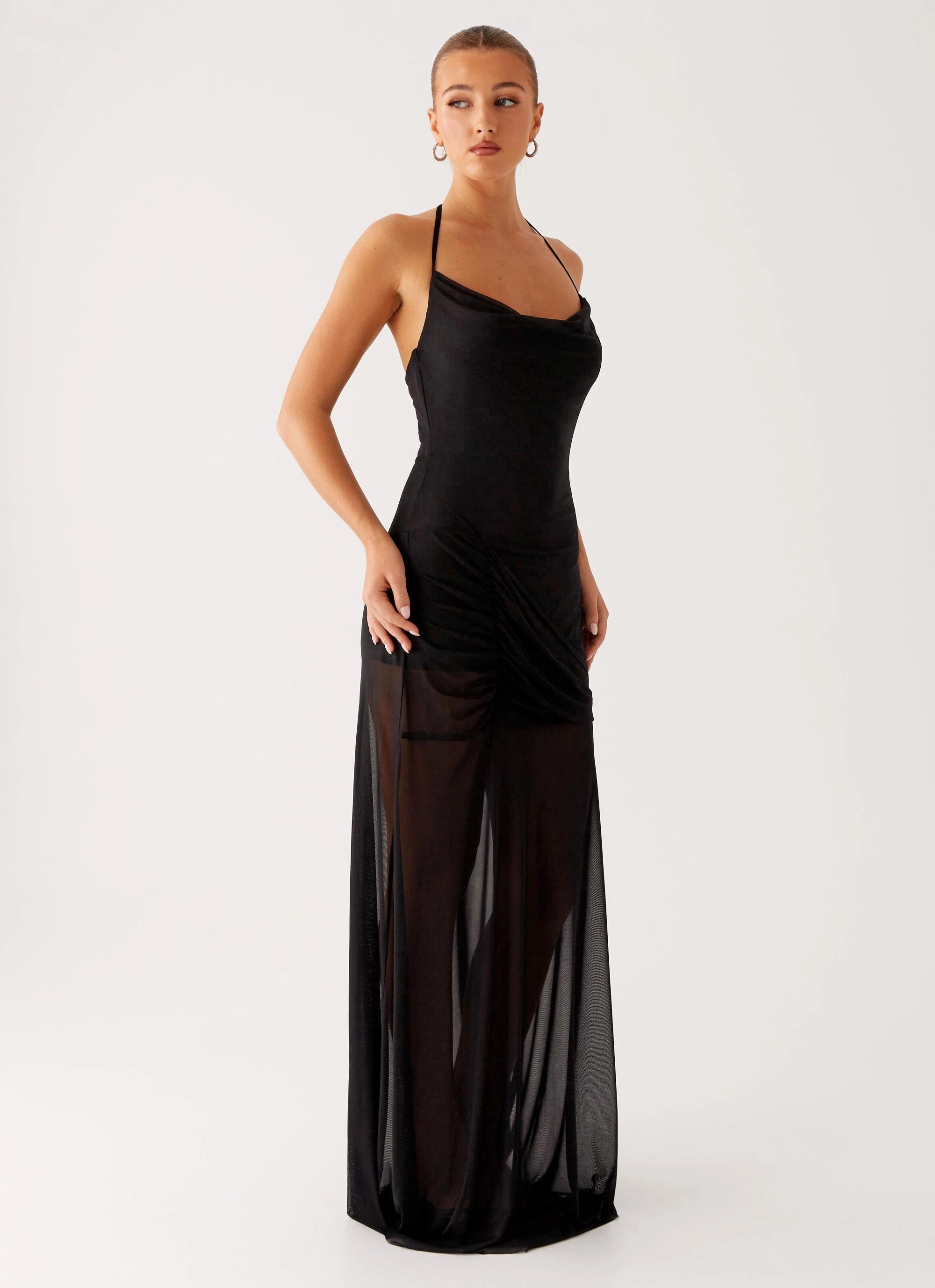 Mckinley Maxi Dress - Black Silky Movement