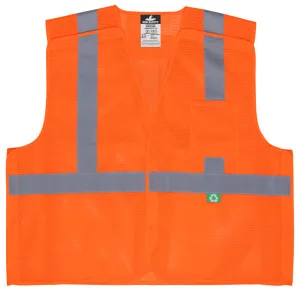 MCR Safety Recy. Mesh Vest,5 pt. break, CSA Cl. 2 M