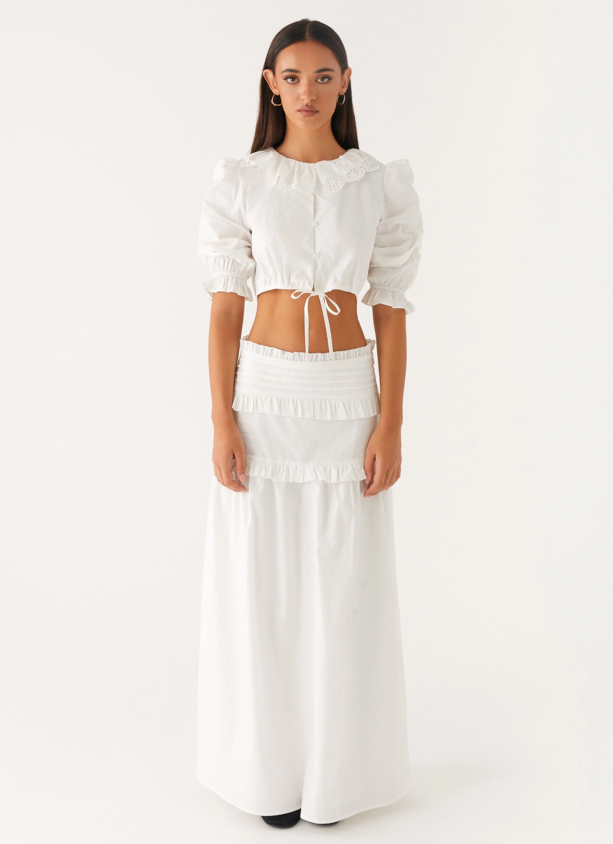 Sporty Top Versatile Design Melania Blouse - White