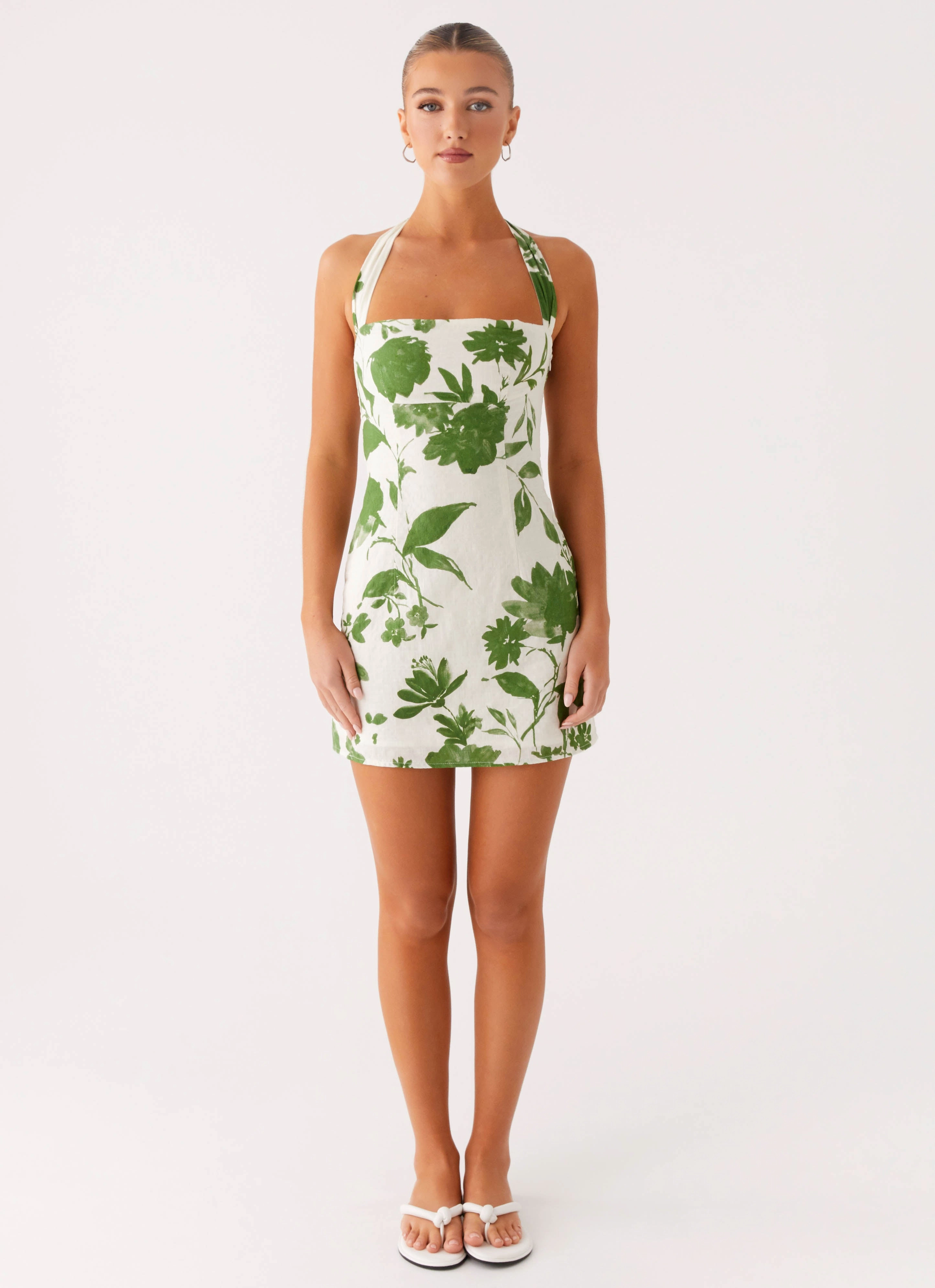 Classic sheath dress Clean Cut Melora Mini Dress - Verdant Bloom