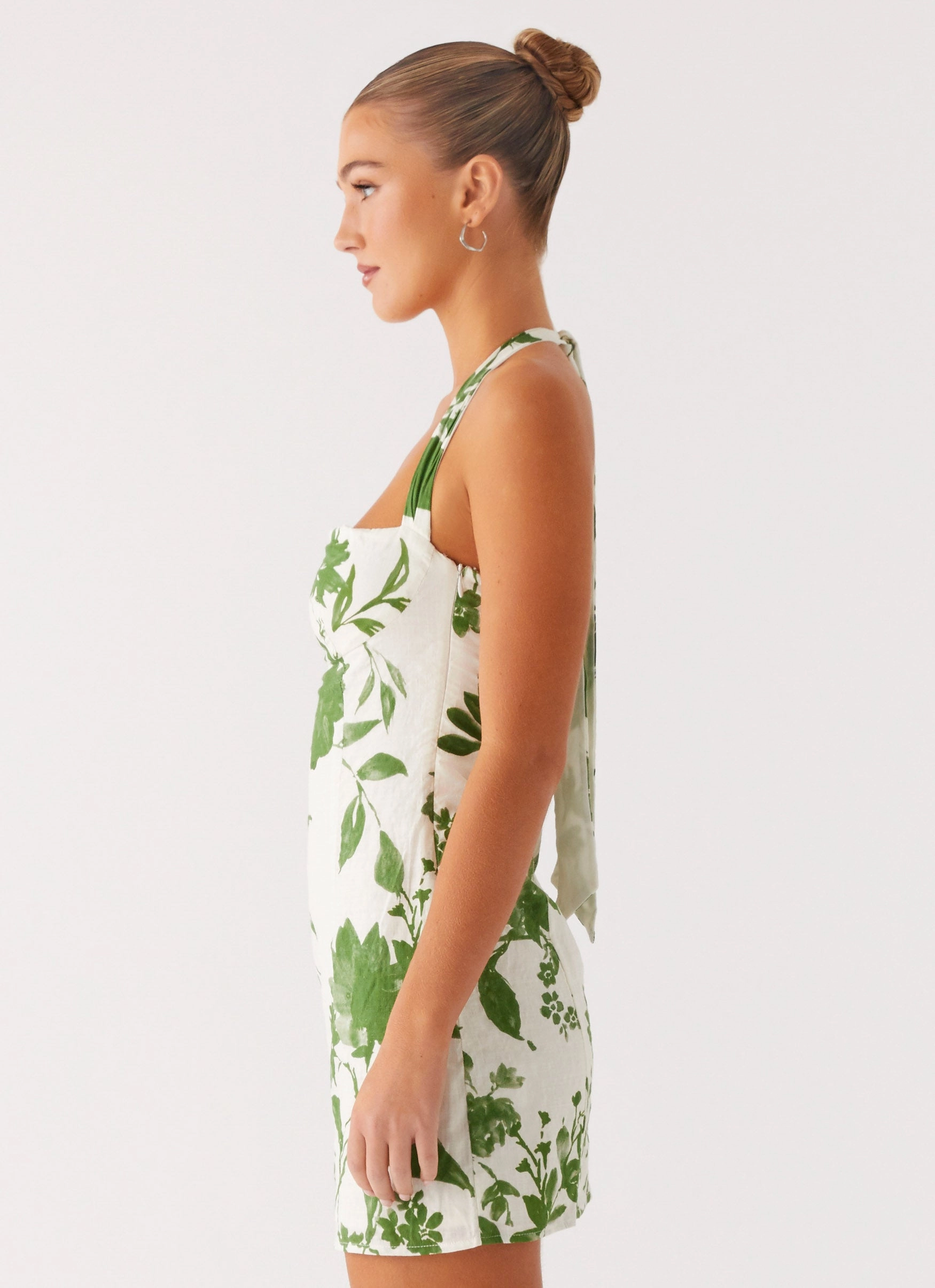 Melora Mini Dress - Verdant Bloom Comfortable and Flattering Breathable Layering
