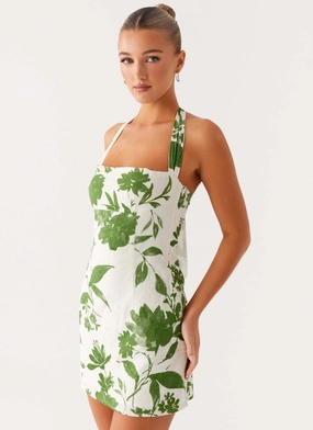 Melora Mini Dress - Verdant Bloom Bold Simplicity