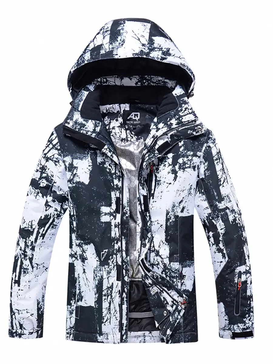 Men Ski Snowboarding Insulated Jacket with Double Zip