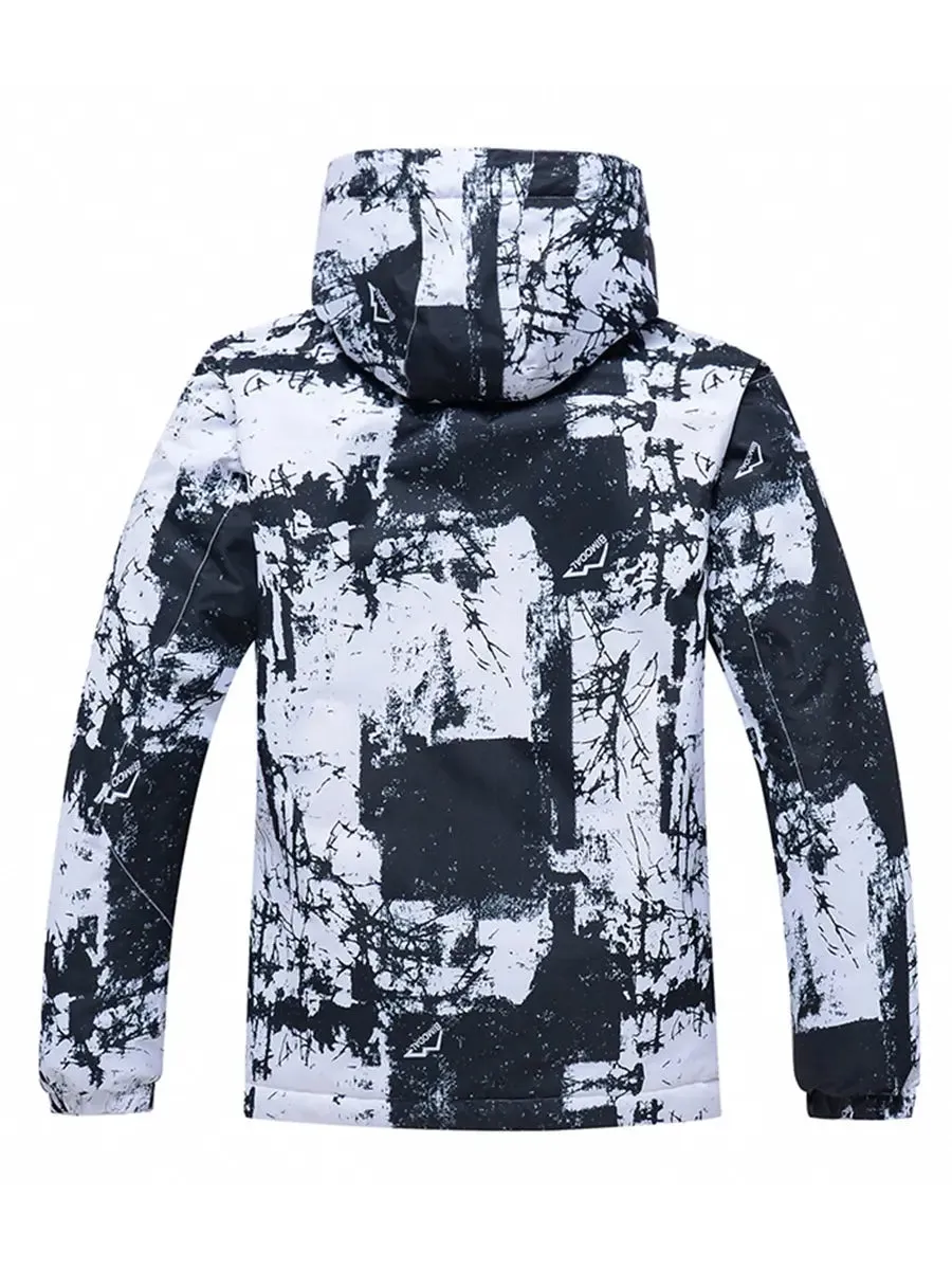 Men Ski Snowboarding Insulated Jacket with Double Zip