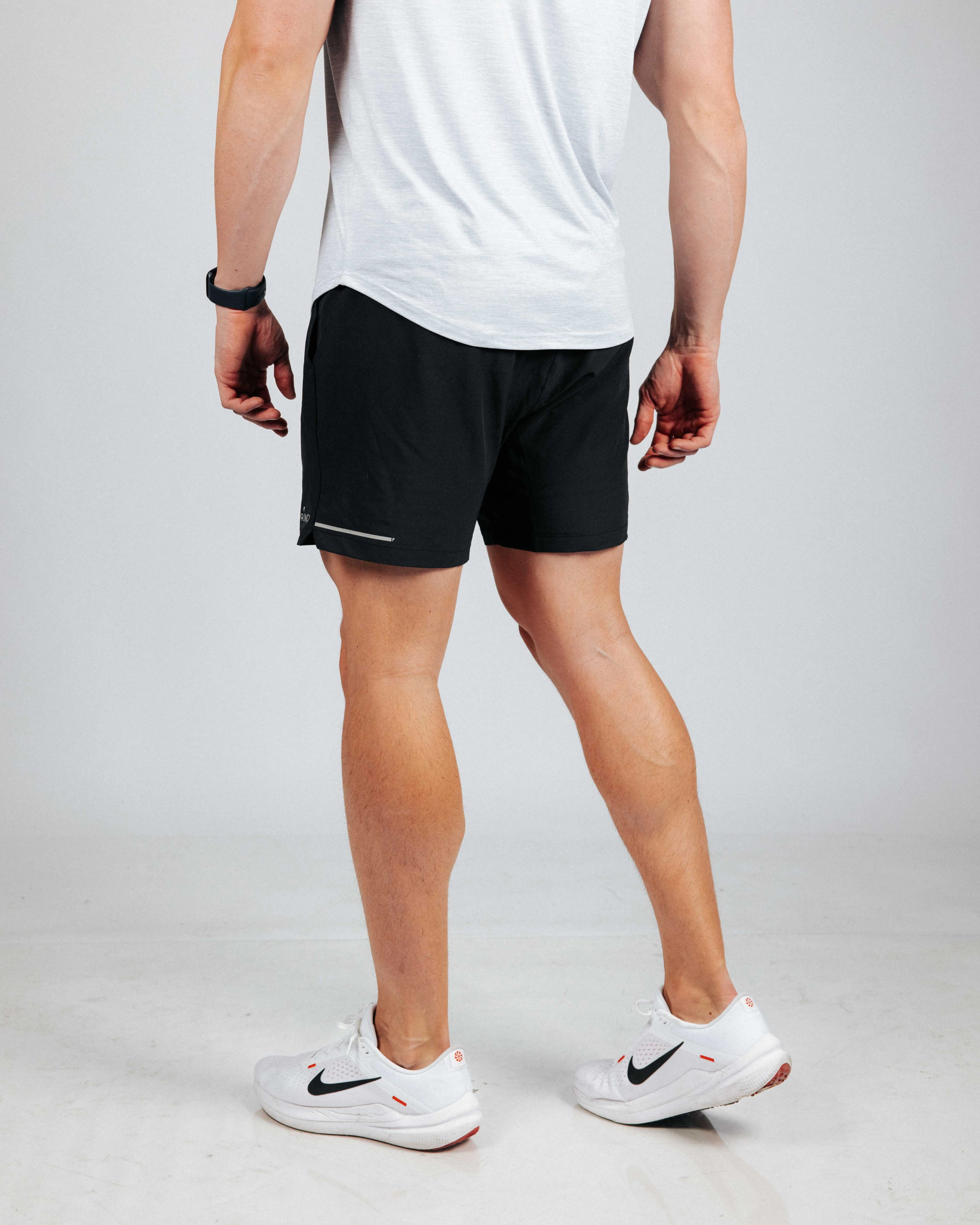 Men's Black Active Shorts FunctionalZipper