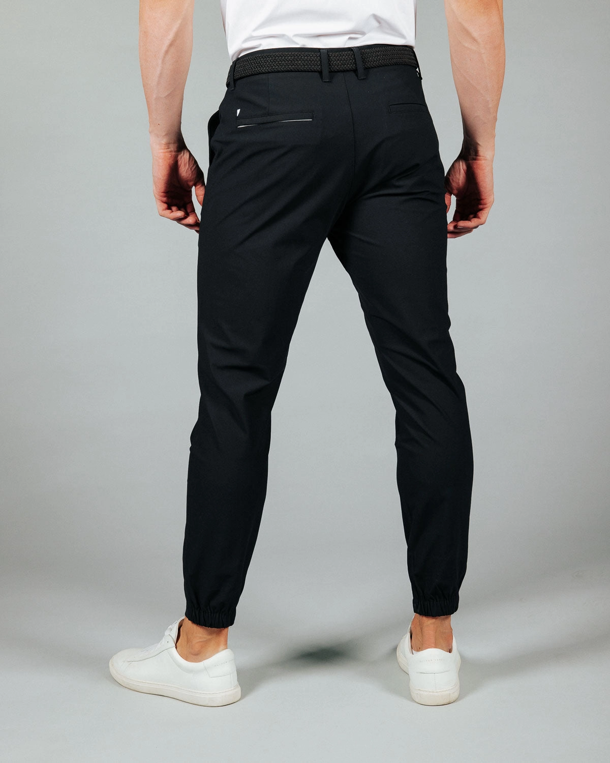 Men's Black City Jogger Laser Cut Perforations Seamless Technology
