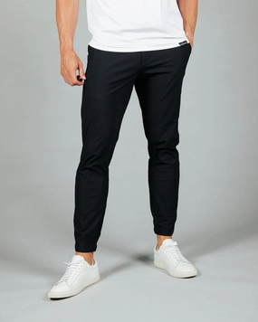 Men's Black City Jogger Erasable Logo Patch Tall Length