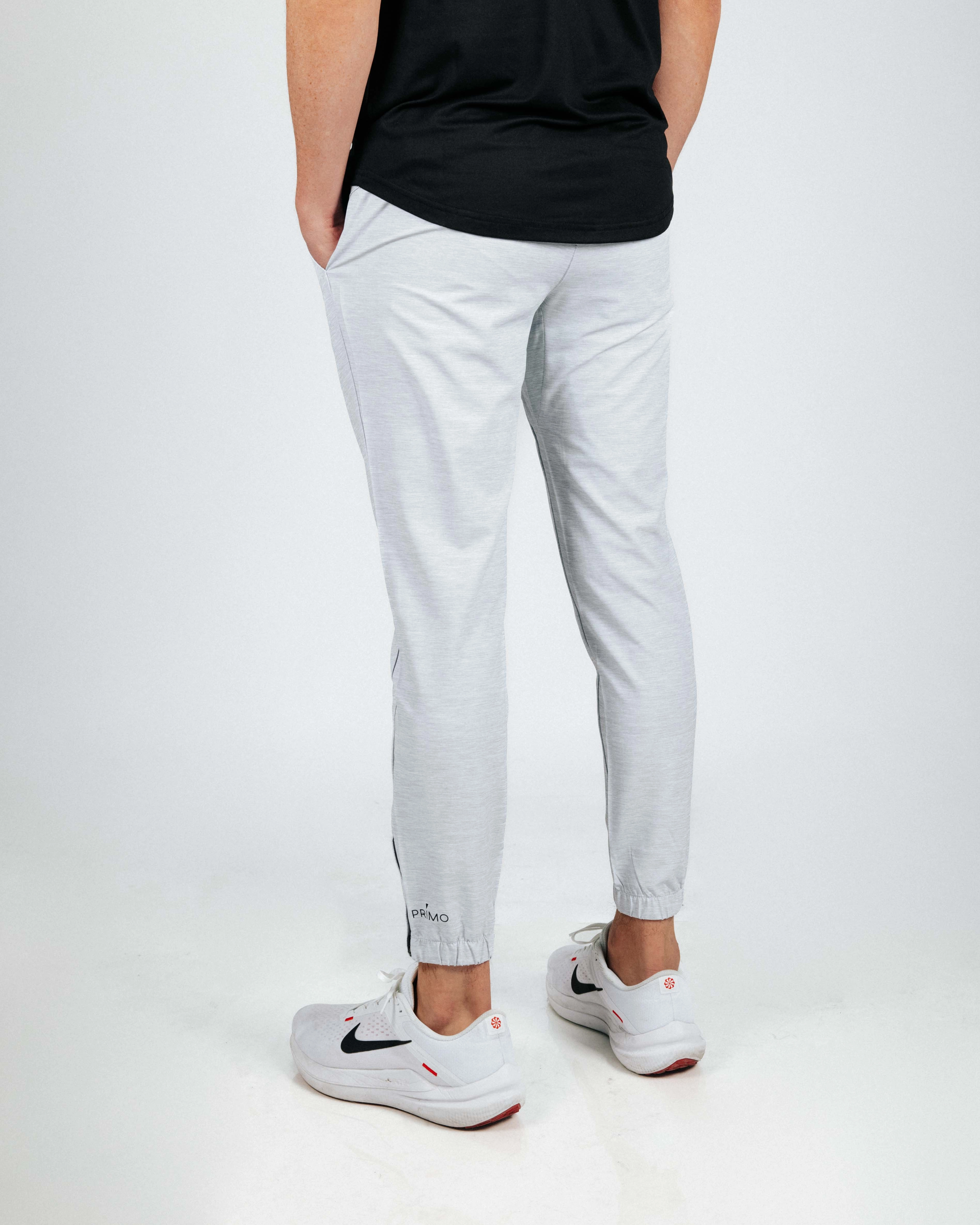 Men's Light Gray Active Jogger Tight Cut Relaxed Style