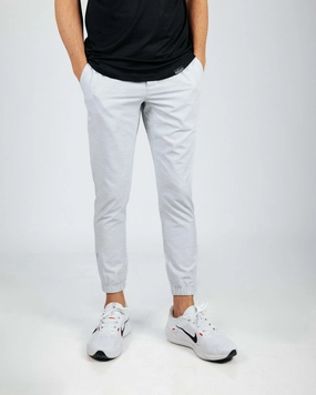Low Rise Fit Reinforced Knees Men's Light Gray Active Jogger