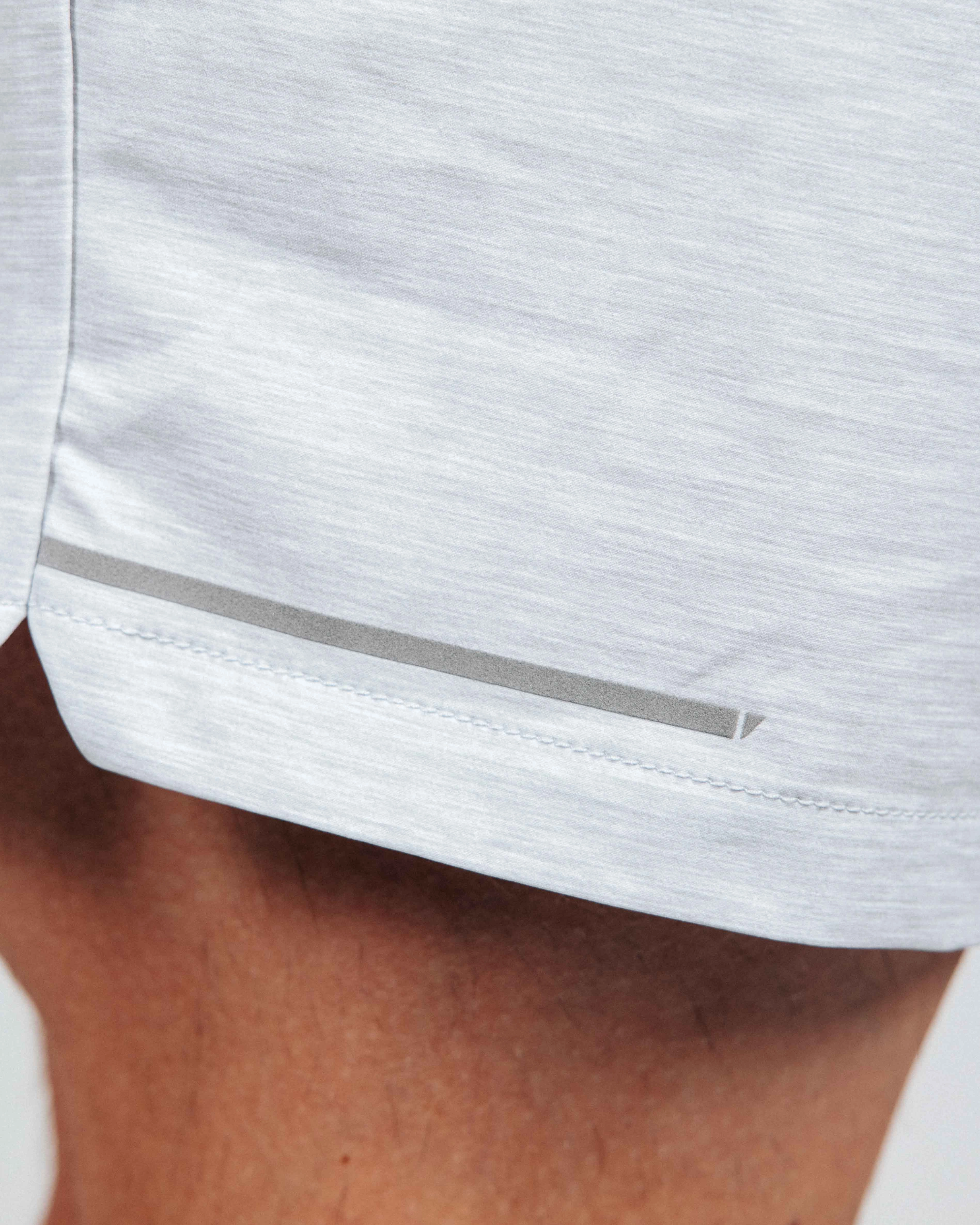 Sporty Layer High-waisted fit Men's Light Gray Active Shorts