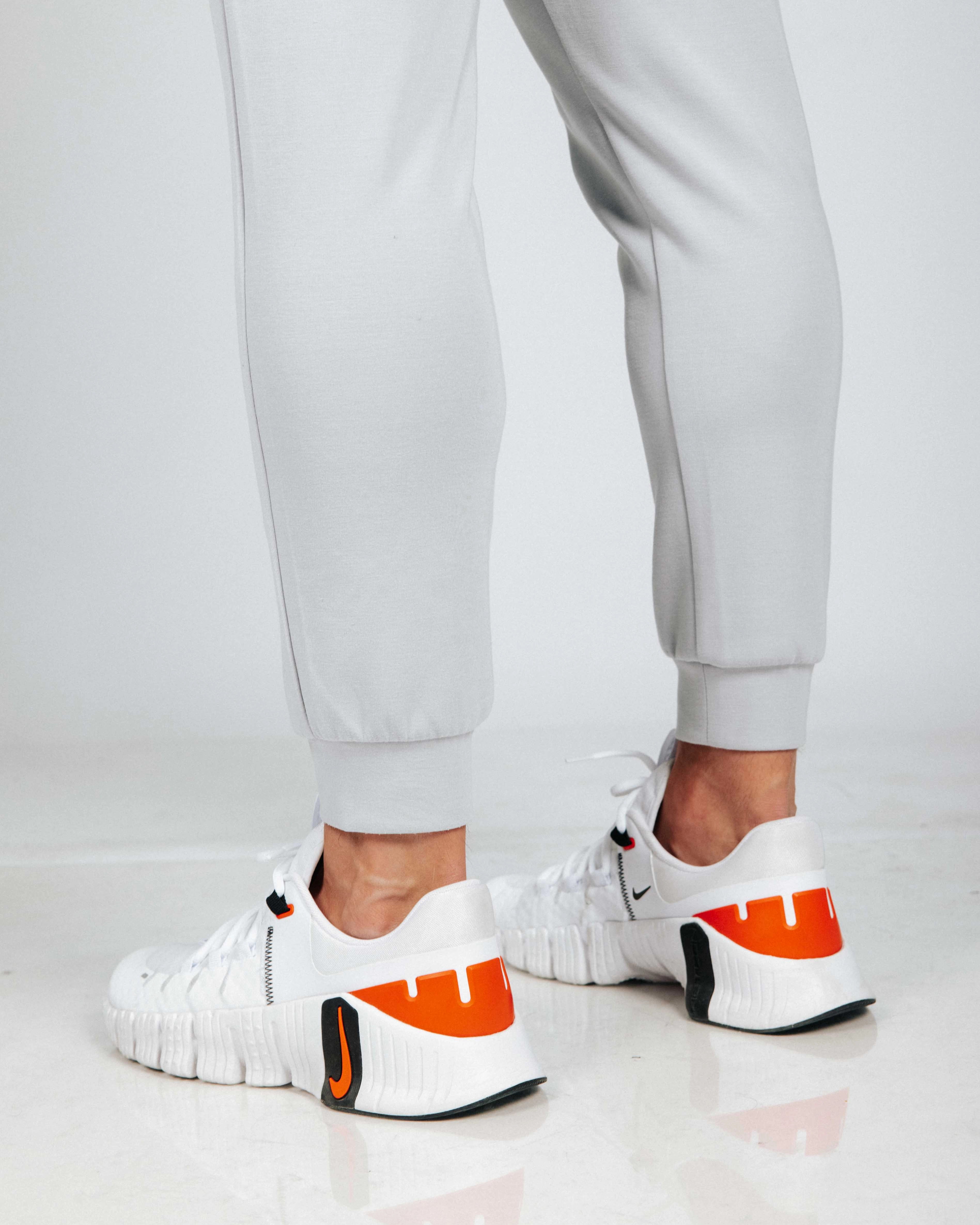 Durable Hem Men's Light Gray Recovery Joggers