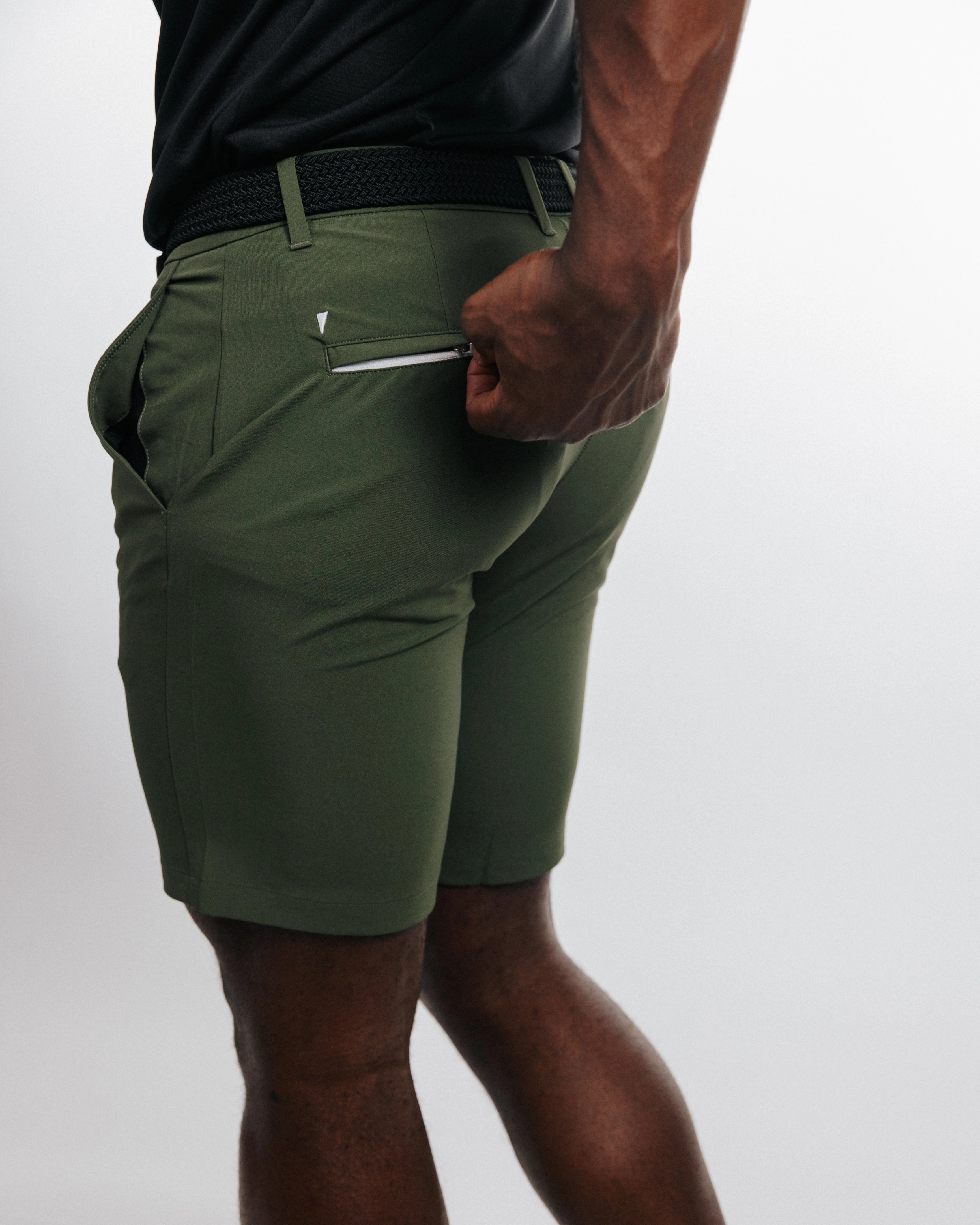 Men's Olive Golf Shorts Urban Cool Ultra Soft