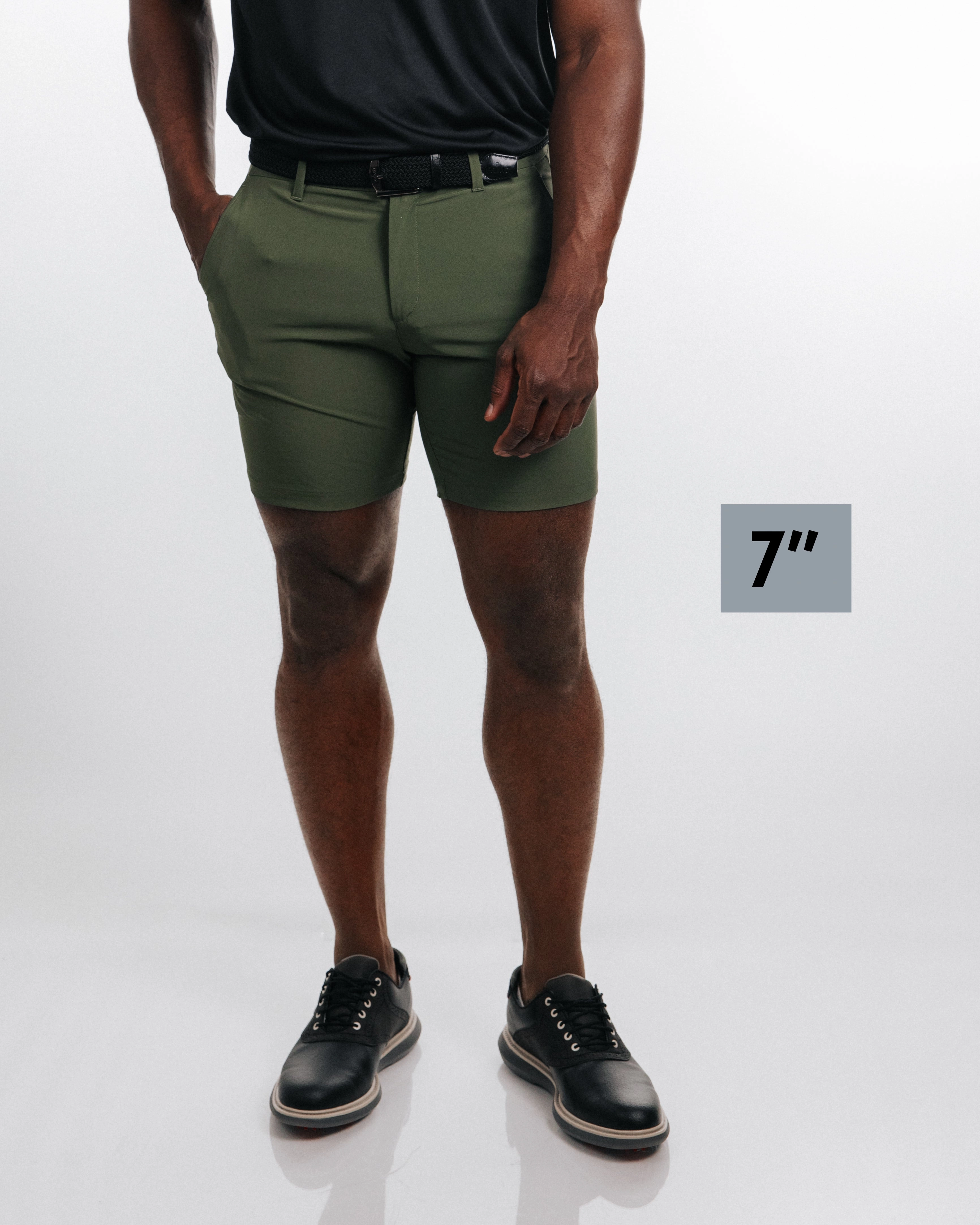 Casual Comfort Look No Frills Fit Men's Olive Golf Shorts