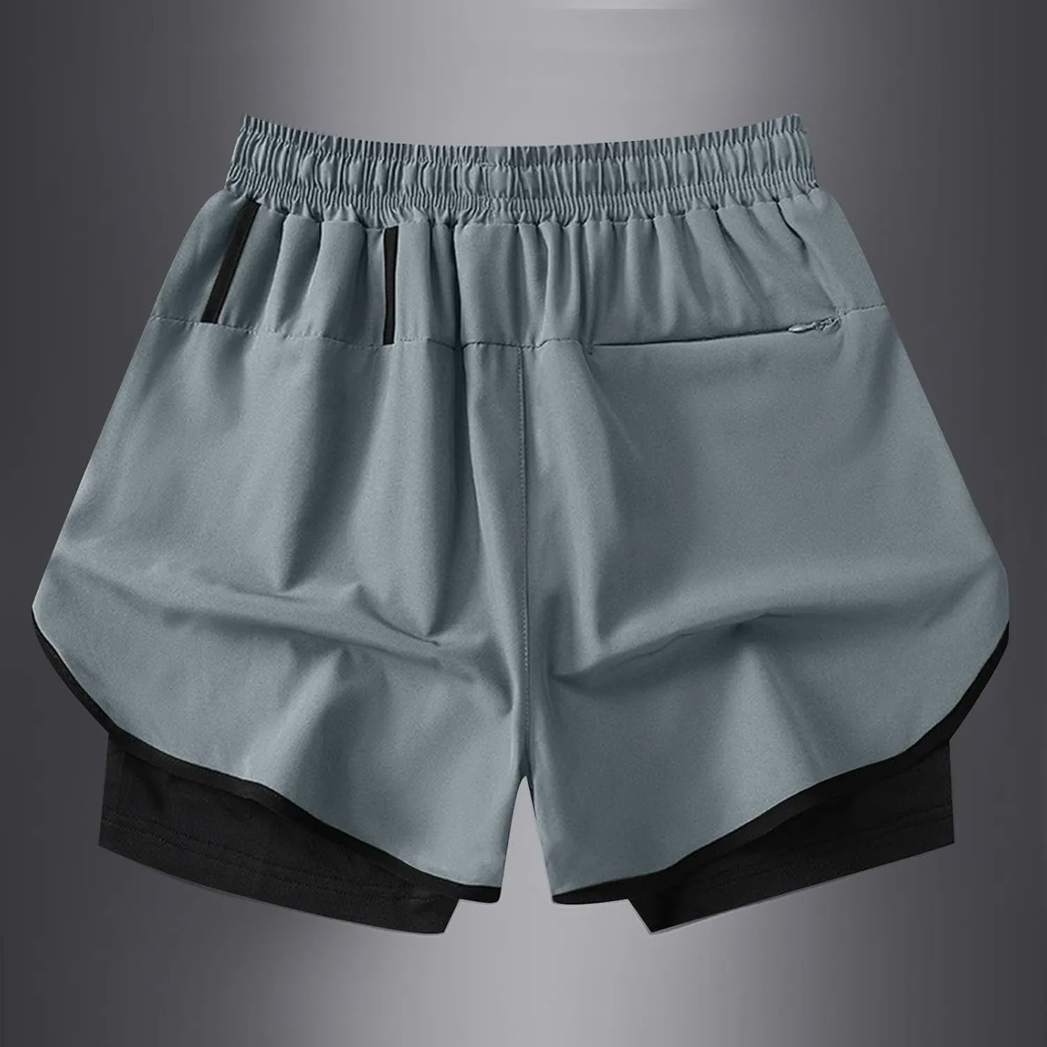 Men's 2 in 1 Running Shorts Quick Dry Workout Gym Short Pants with Compression Liner Tennis Training Athletic Shorts
