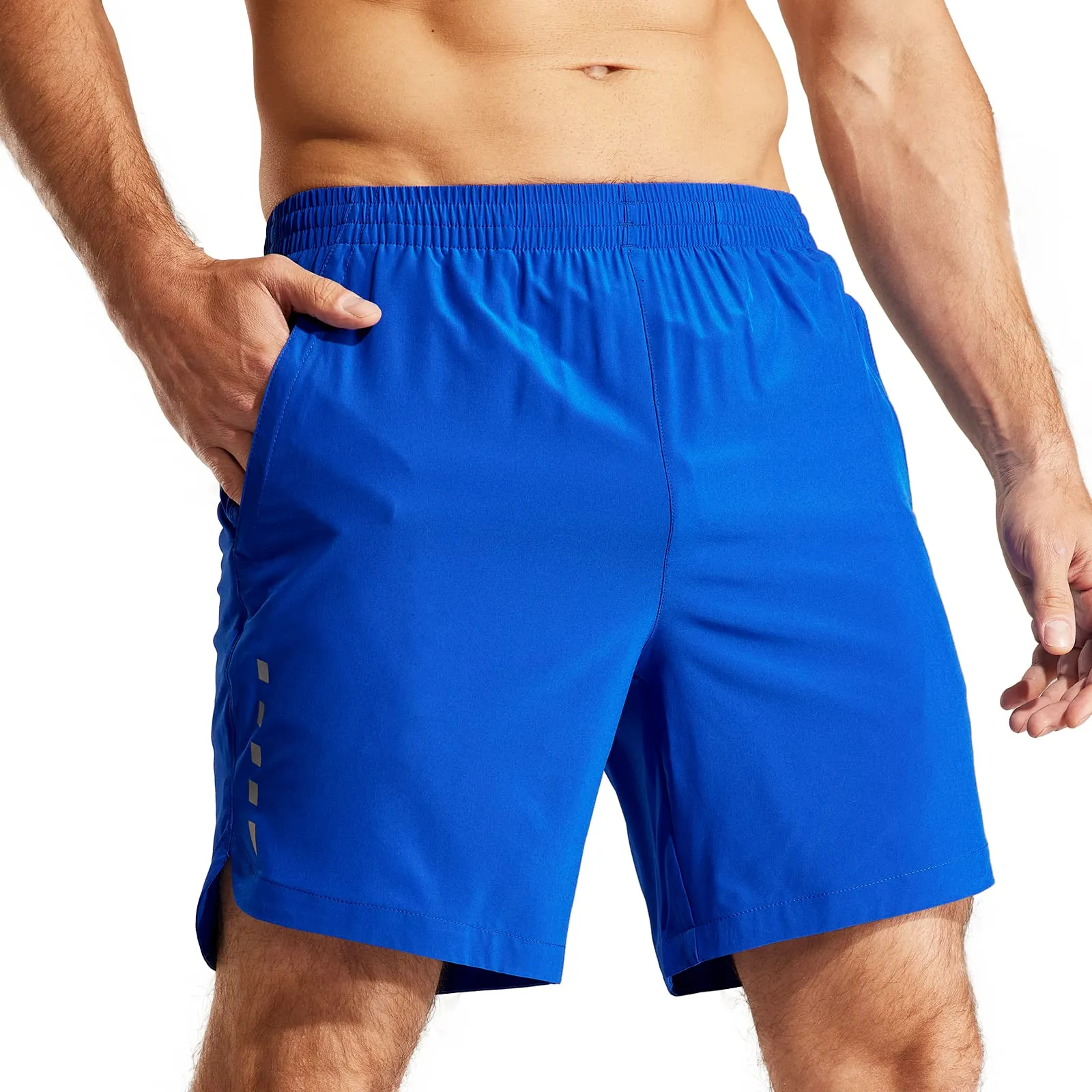 Men's 7 Inch Running Shorts Quick Dry with Zipper Pockets