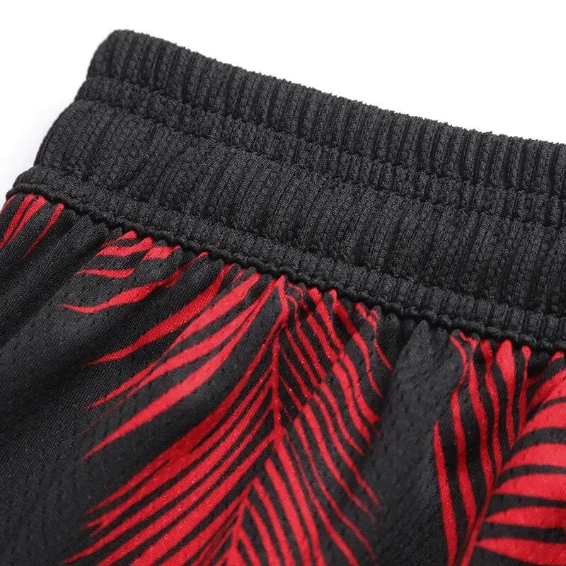 Men's Basketball Sports Elastic Waist Board Shorts with Print - SF1559
