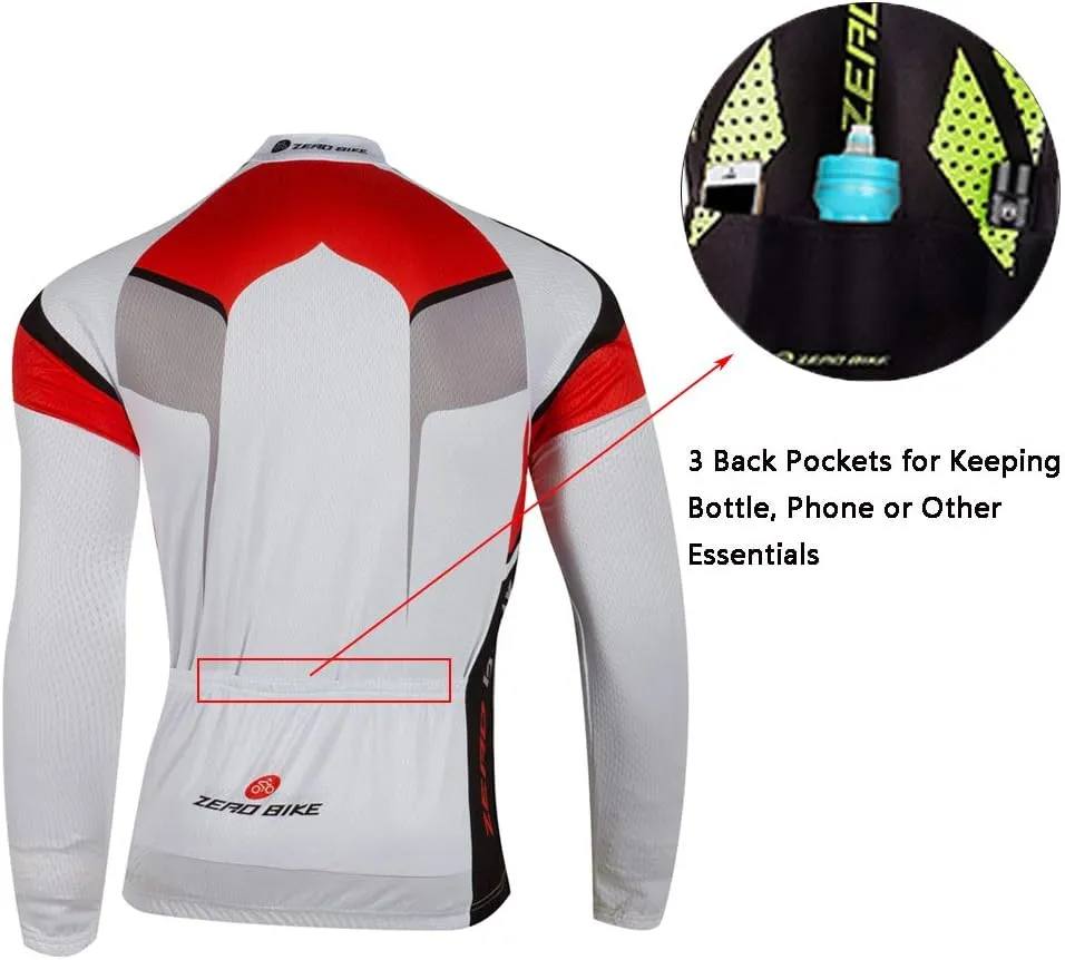 Men's Breathable Long Sleeve Cycling Jersey Fast Drying Mesh Cycling Cloting Road Mountain Biking Breathable Vest