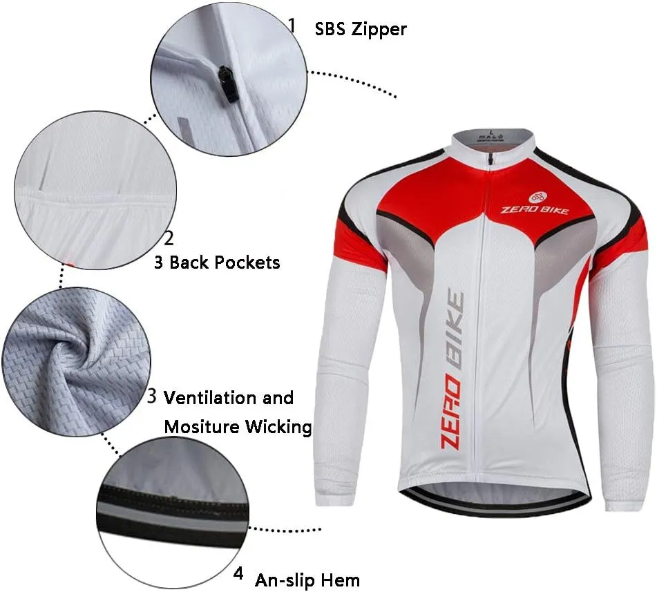 Men's Breathable Long Sleeve Cycling Jersey Fast Drying Mesh Cycling Cloting Road Mountain Biking Breathable Vest