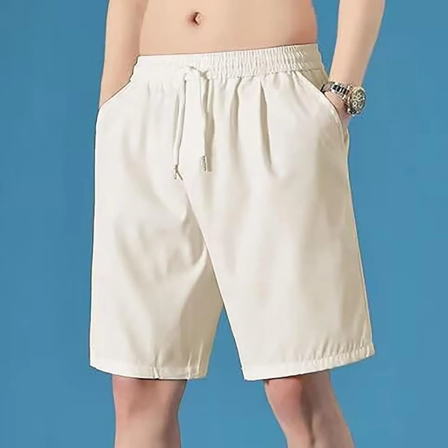 Men's Classic Cargo Stretch Short Elastic Waistband Quick Dry Activewear Golf & Outdoor with Pockets