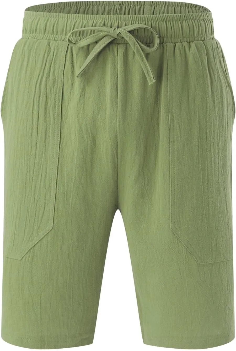 Men's Cotton and Linen Casual Shorts Quick Dry Spring and Summer Cotton Linen Loose Plus Size Summer Beach Shorts