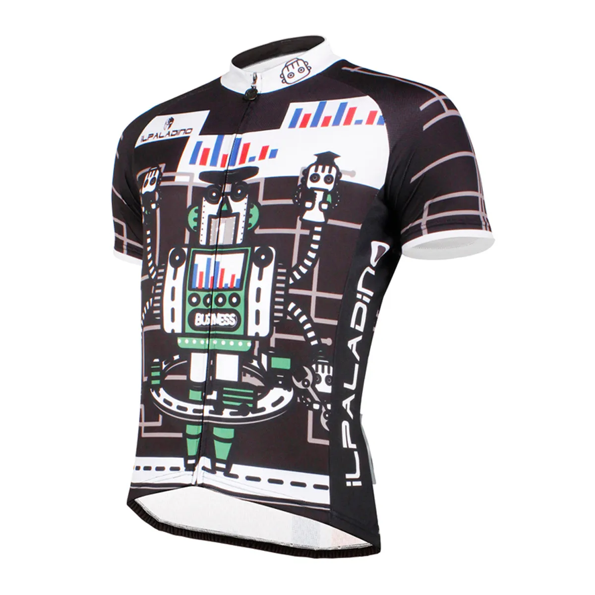 Men's Cycling Crazy Robot Pattern Bike Shirt Summer Short Sleeve NO.747