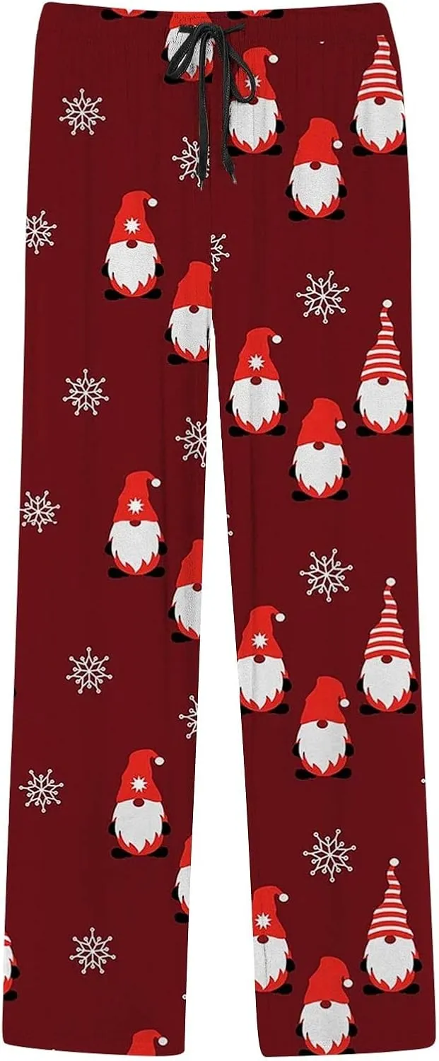 Men's Flannel Pajama Pant Pants Pajama Pants with Drawstring and Pockets Drawstring Elastic Waist Sleepwear