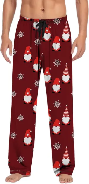 Men's Flannel Pajama Pant Pants Pajama Pants with Drawstring and Pockets Drawstring Elastic Waist Sleepwear