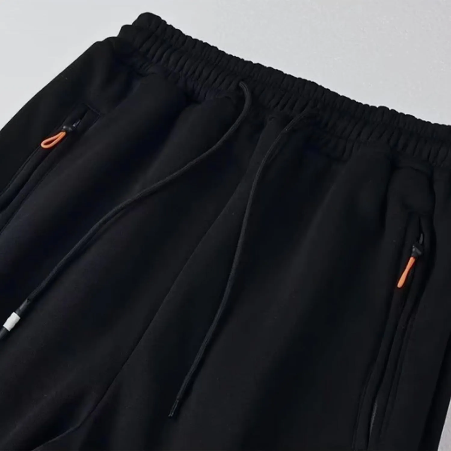 Men's Fleece Lined Sweatpants High Comfort Straight Leg Casual Pants Sherpa Lined Sweatpants Fleece Work Pants Men